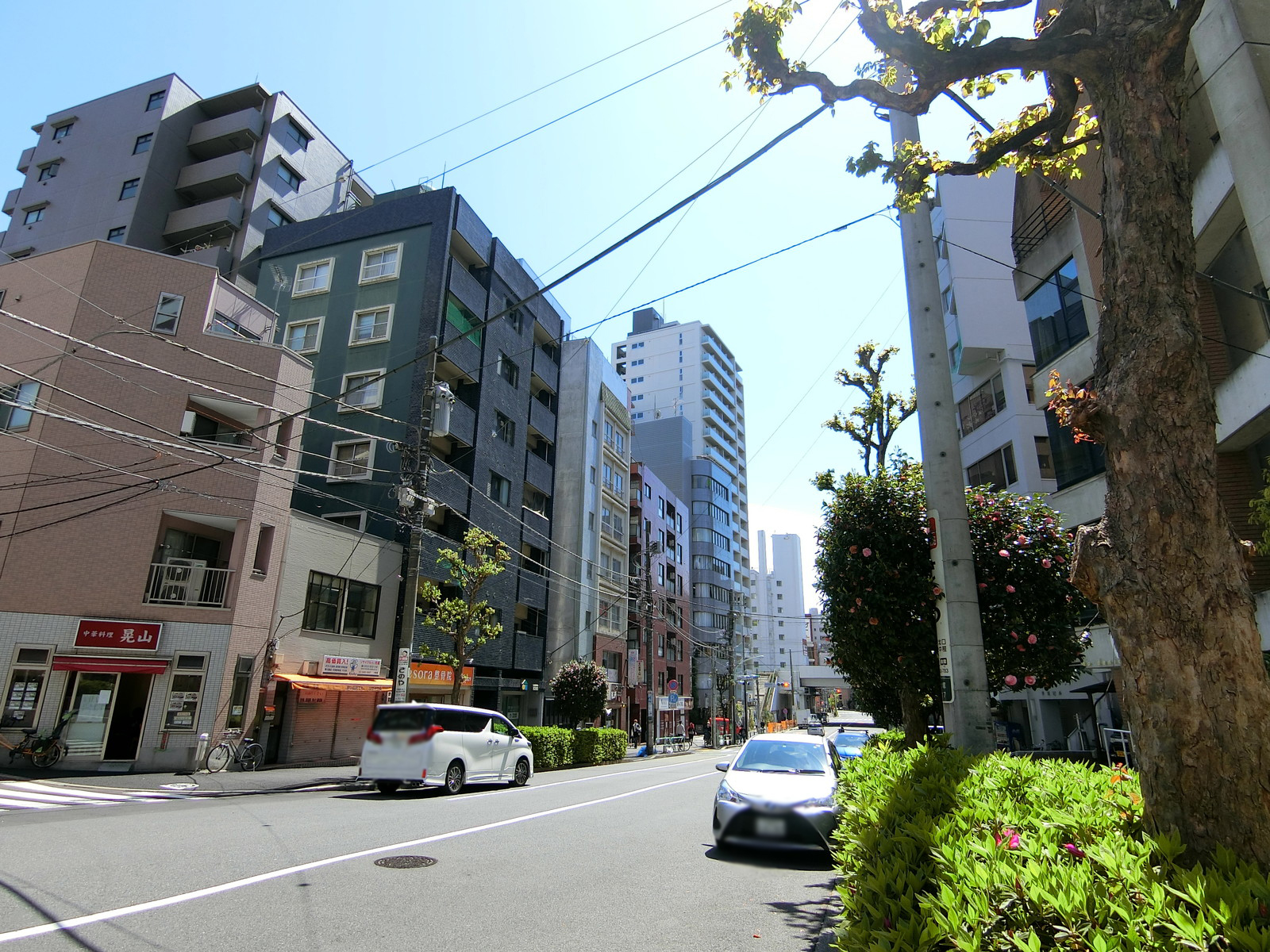末広ビル前面の通り