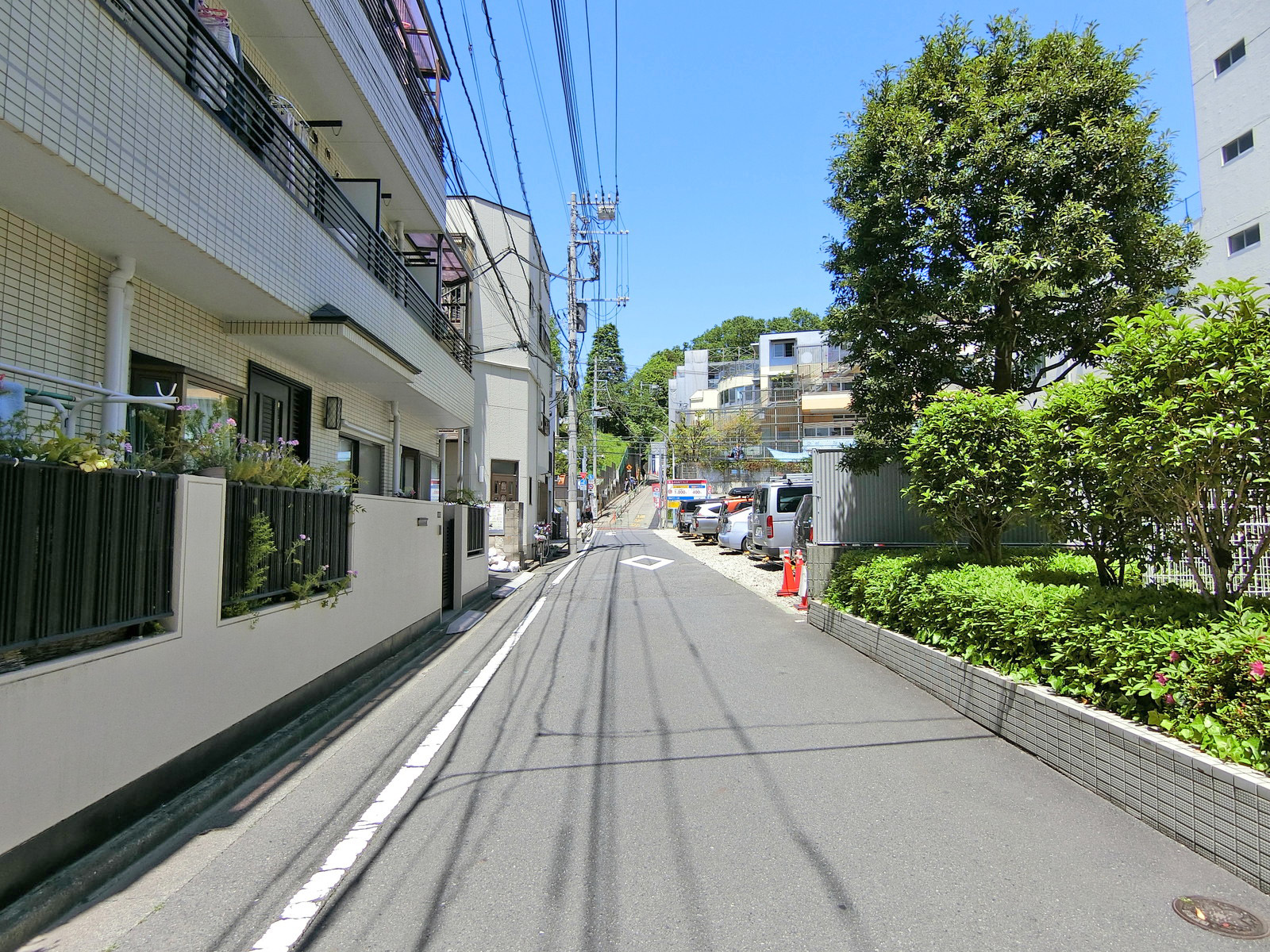 下落合サンプロビル前面の通り