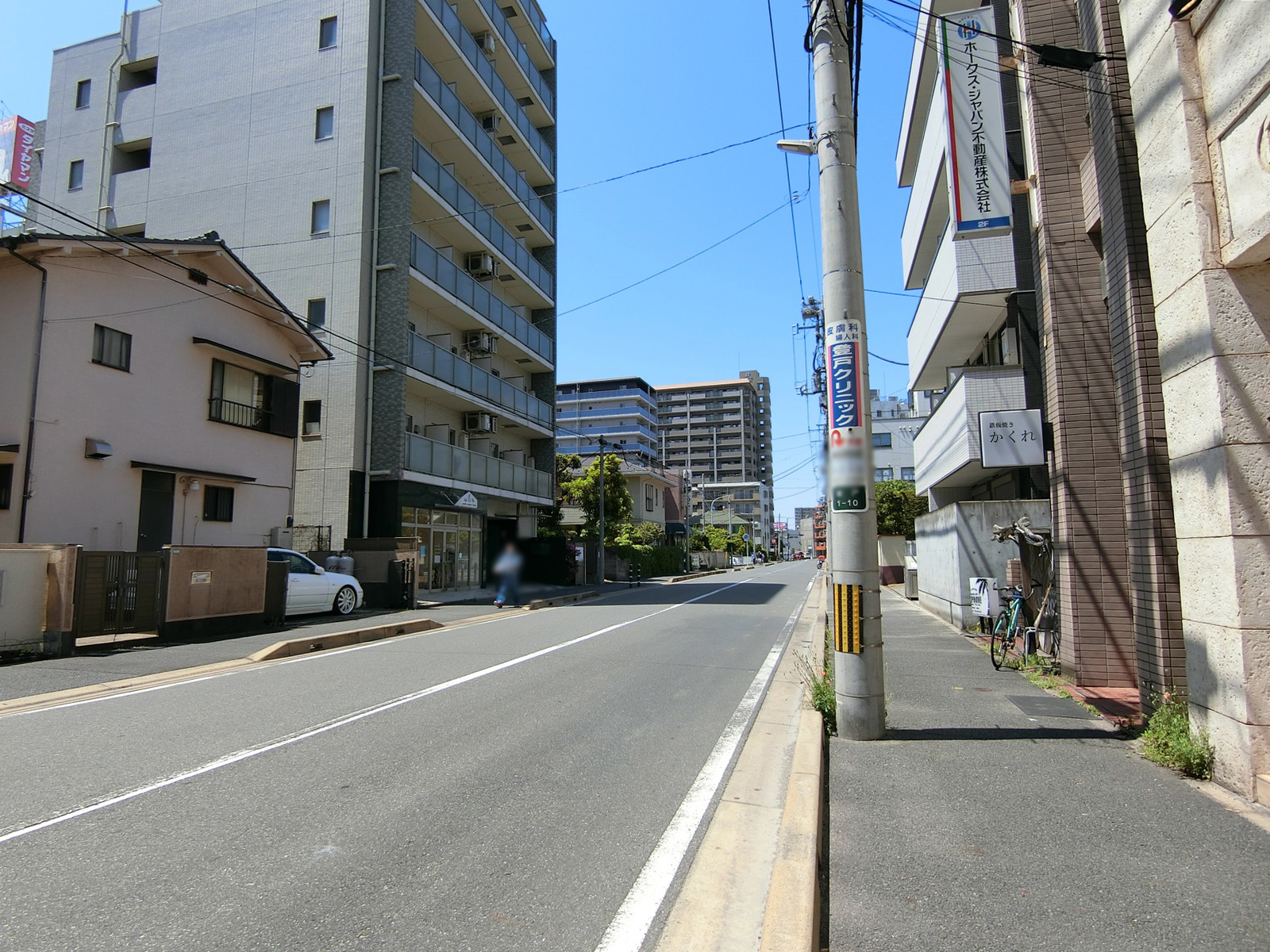 シャトーライフ千葉ビル前面の通り