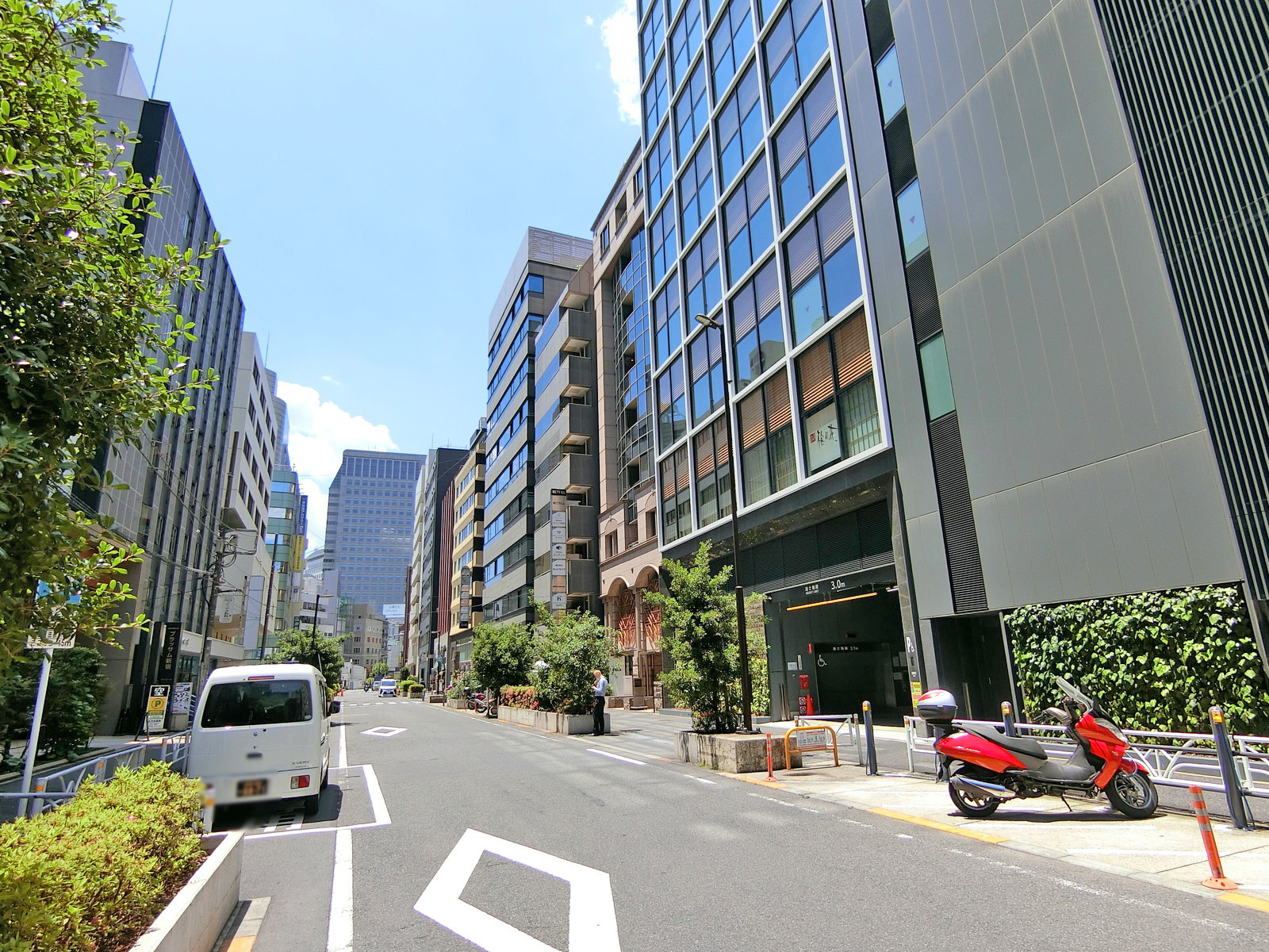 葵通り沿いに立地