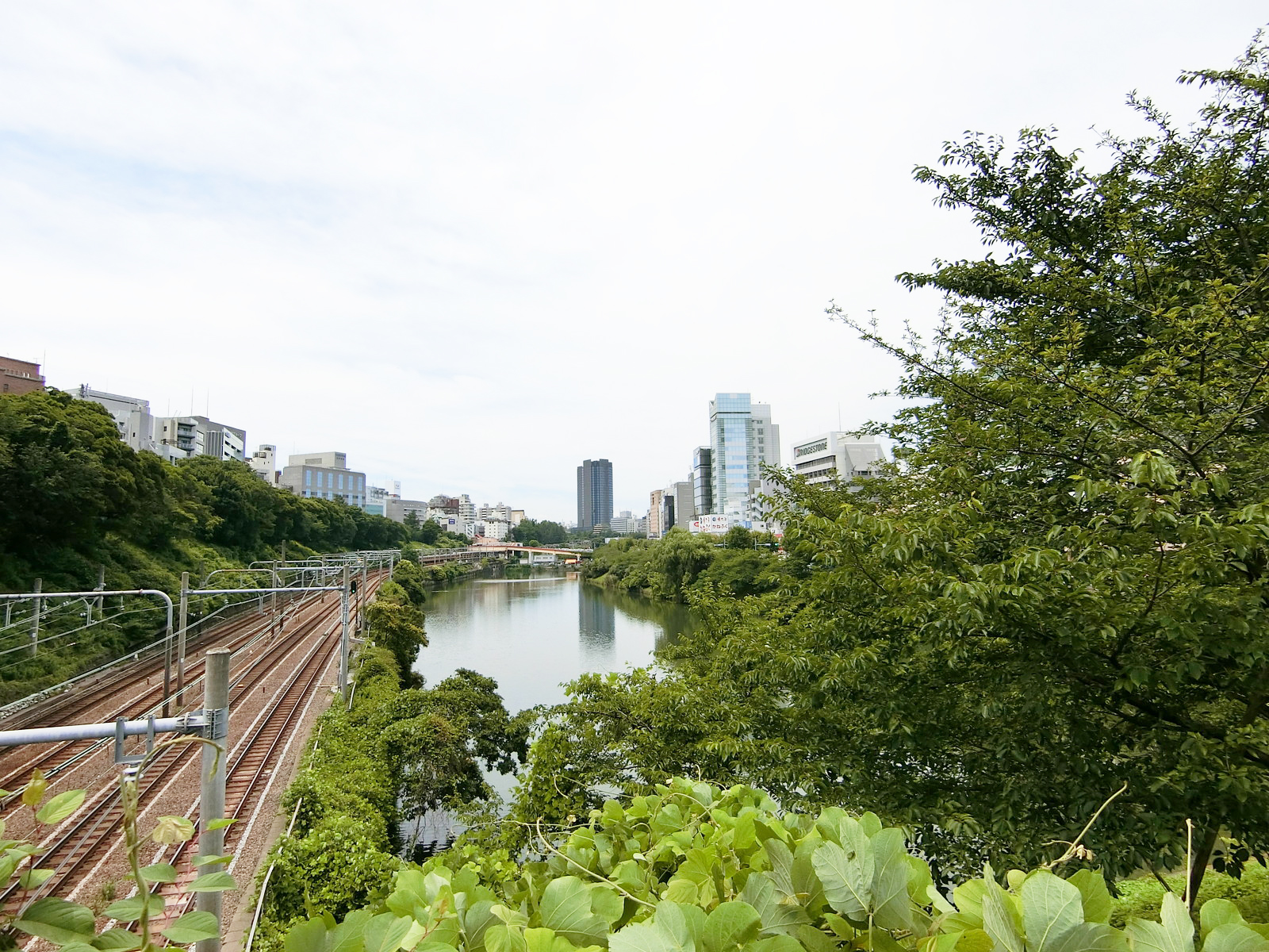 付近は川沿いのエリア