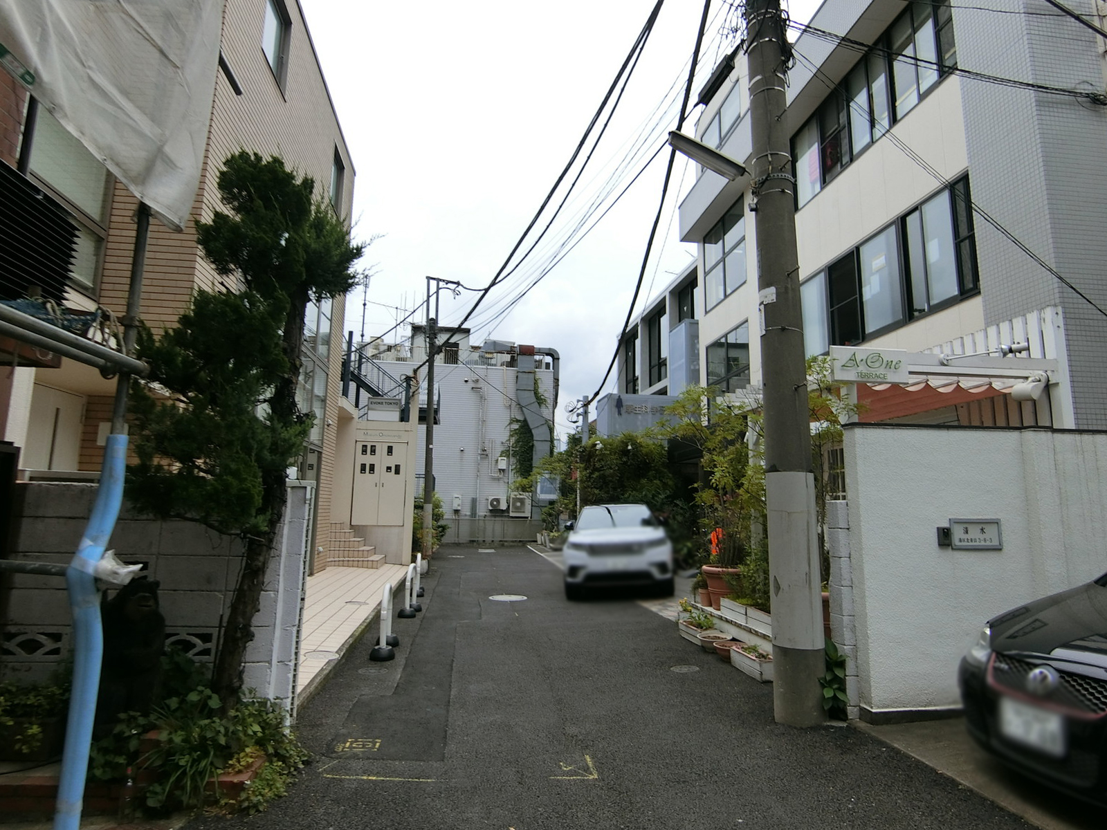 厚生科学研究所ビル前面の通り