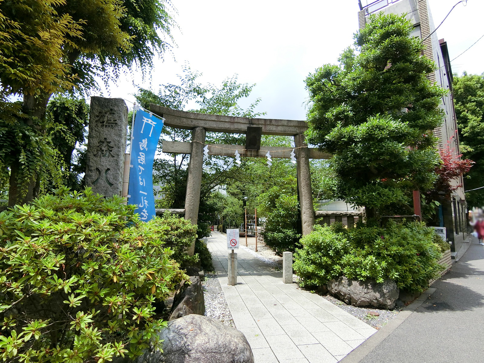 付近の鳩森八幡神社