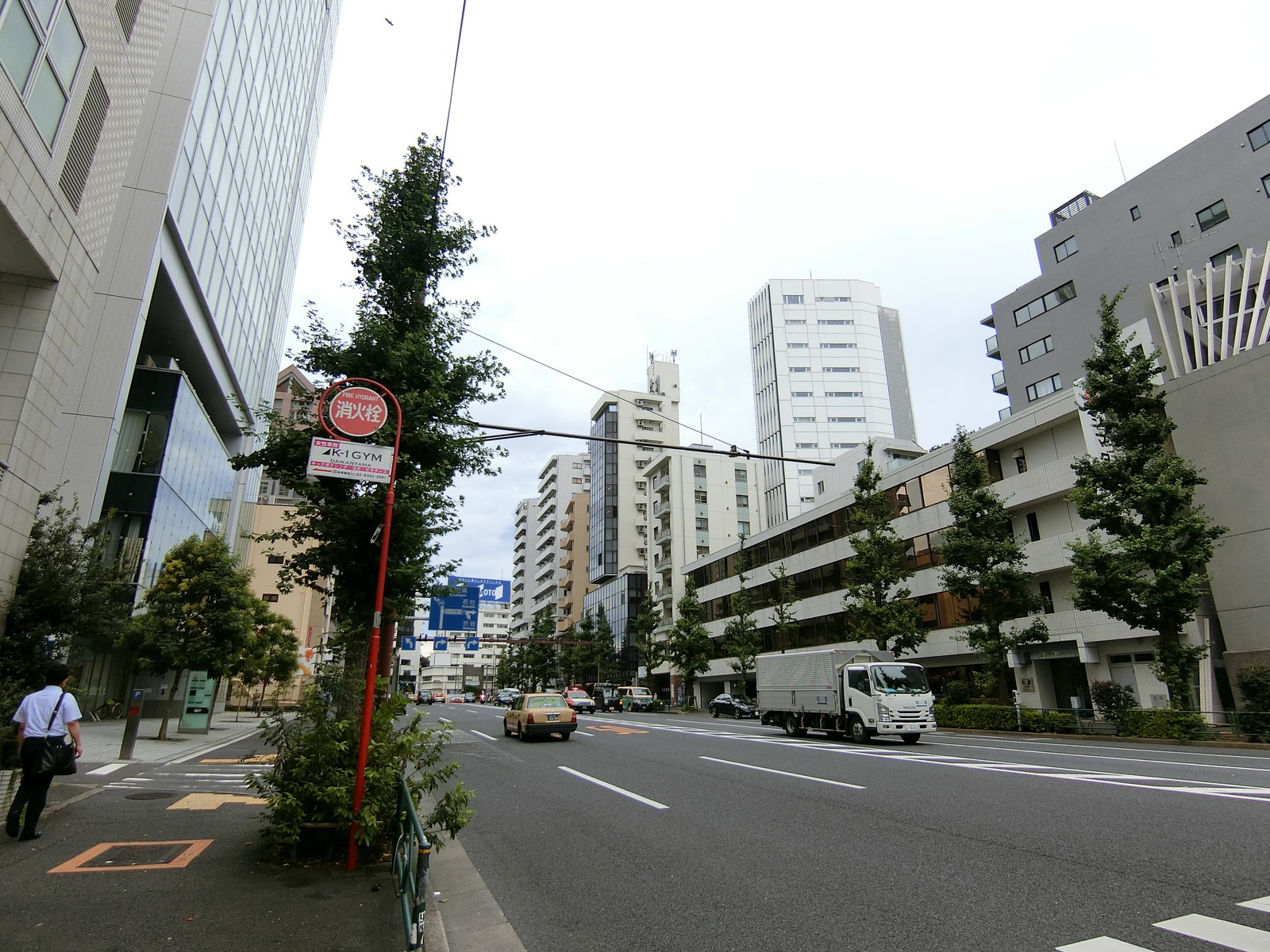 デジタルゲートビル前面の駒沢通り