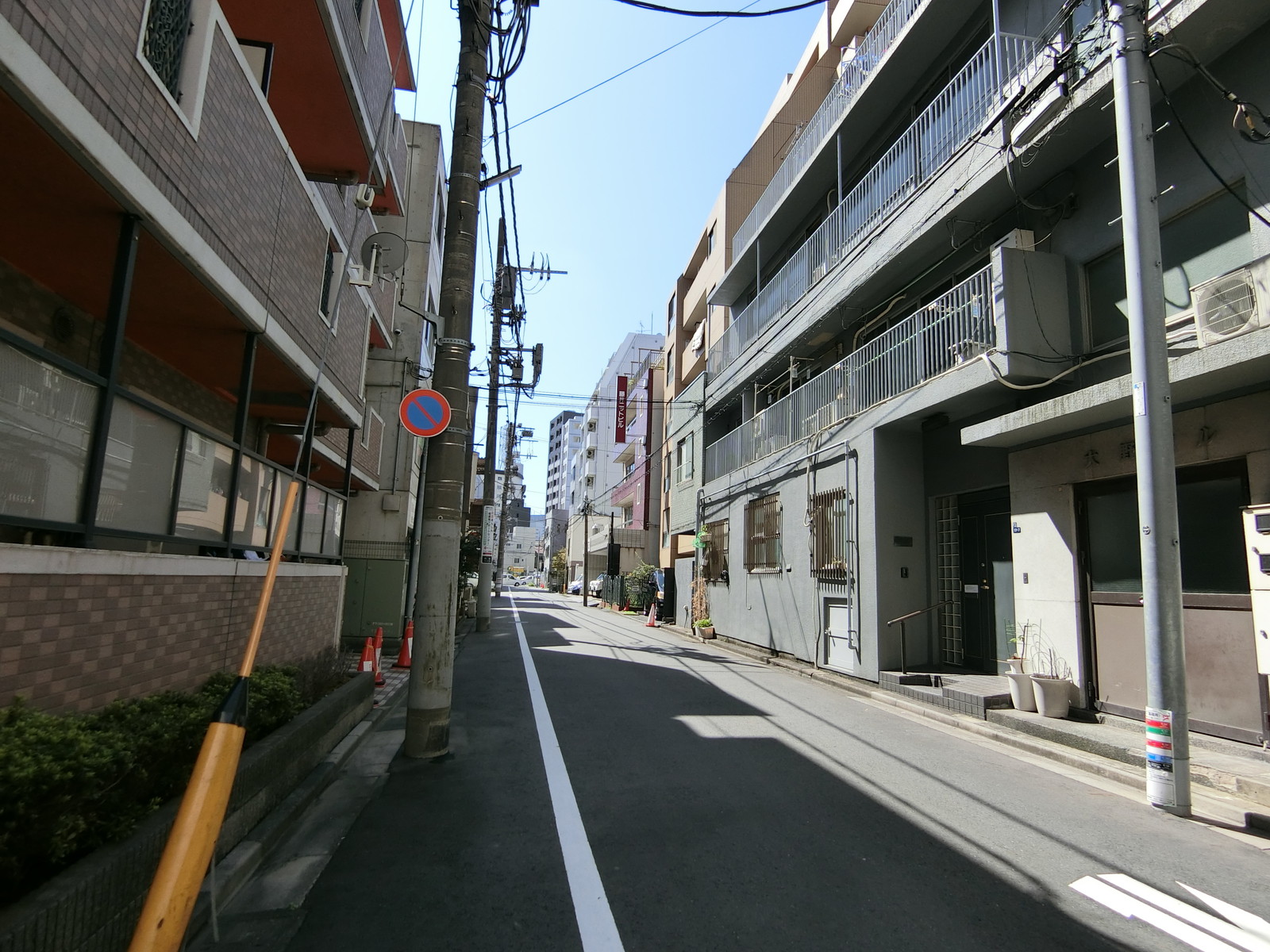 オフィスビル前面の通り