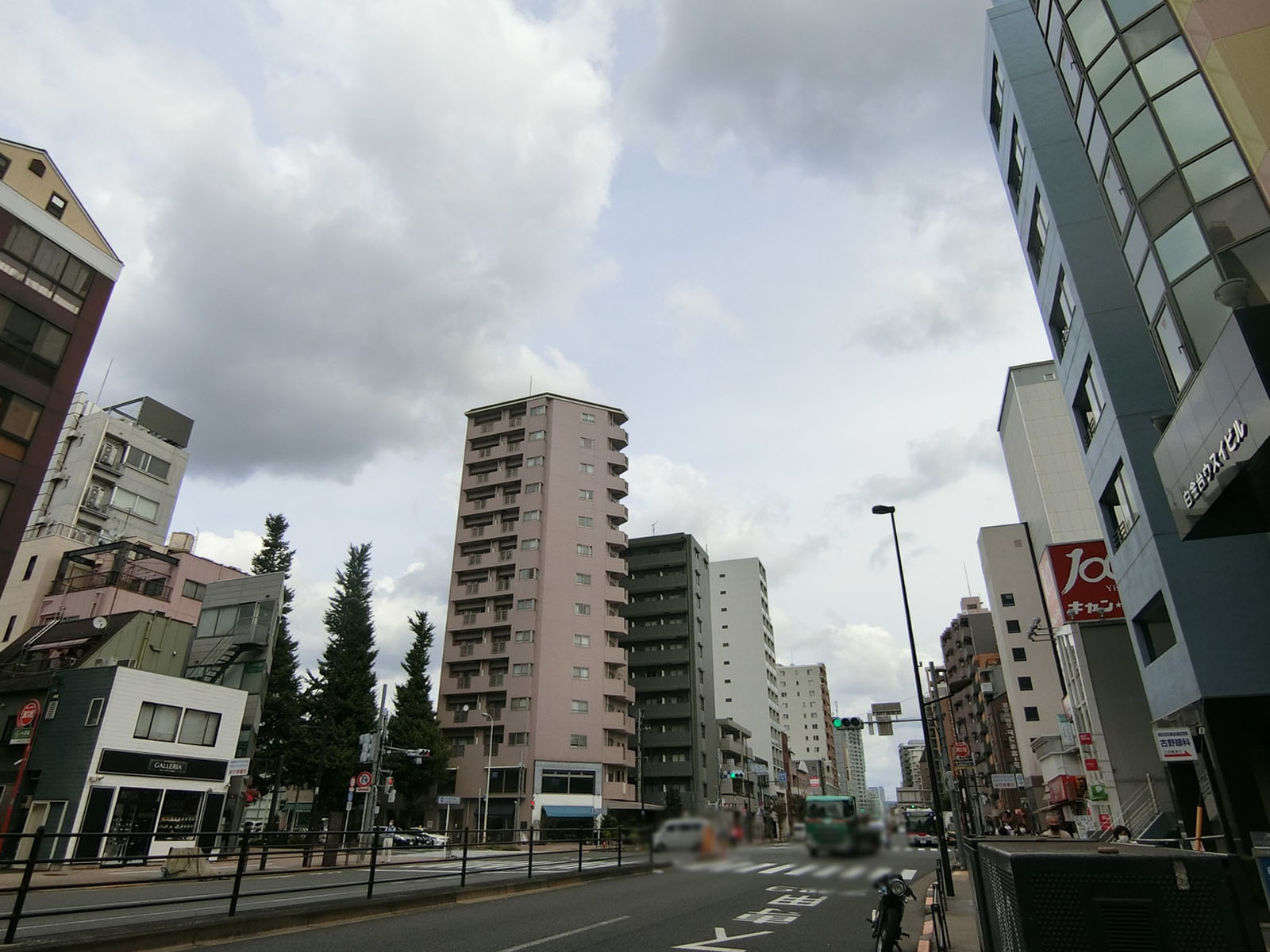 峯岸ビル前面の目黒通り