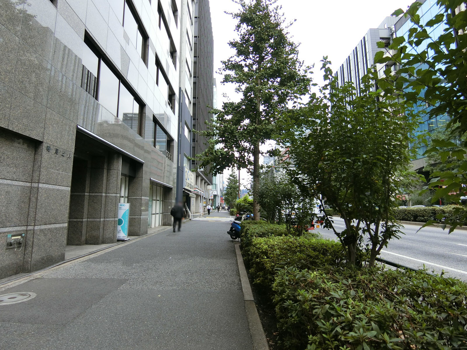 寺尾ビル前面の通り