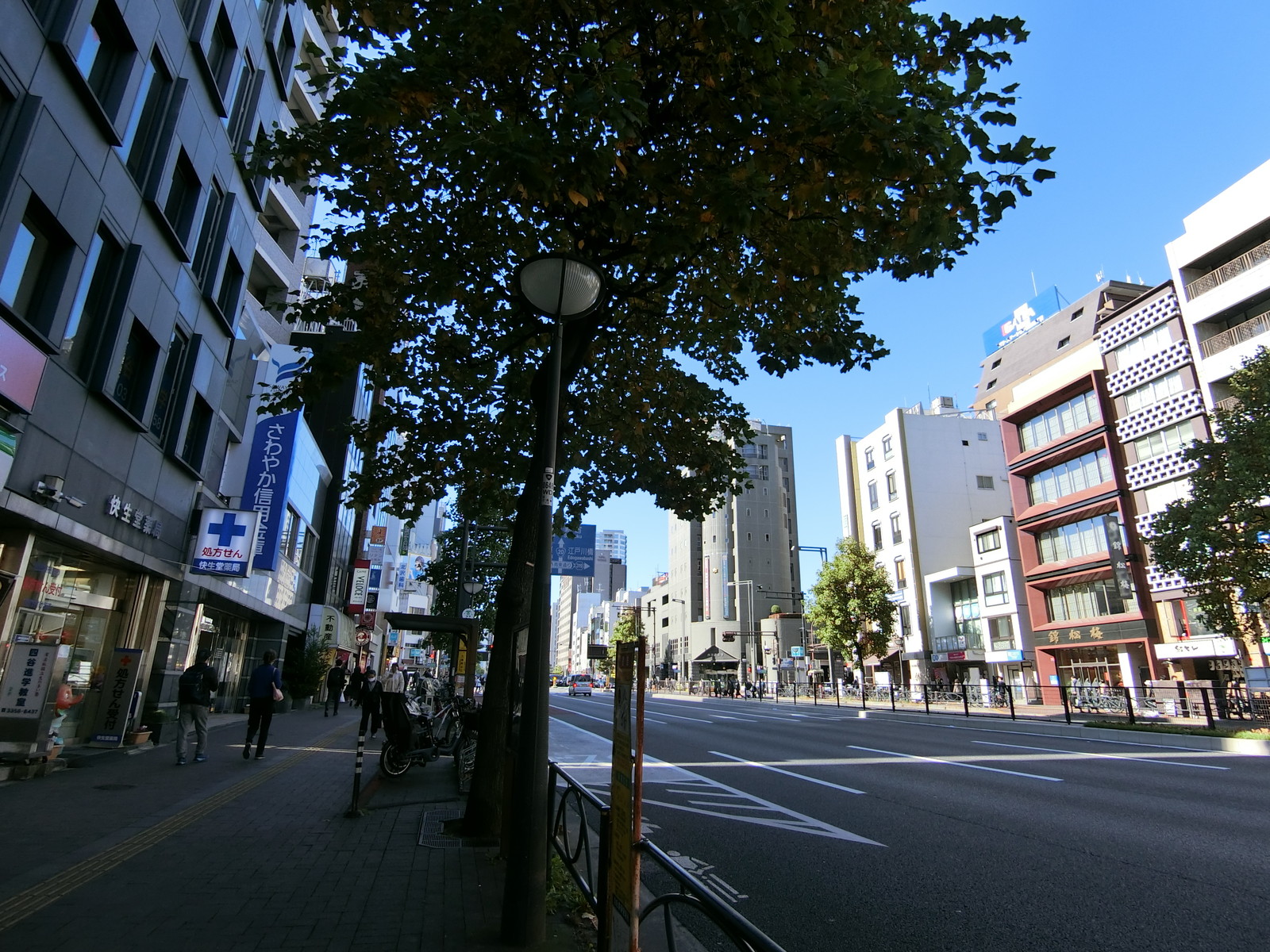 山本ビル前面の新宿通り