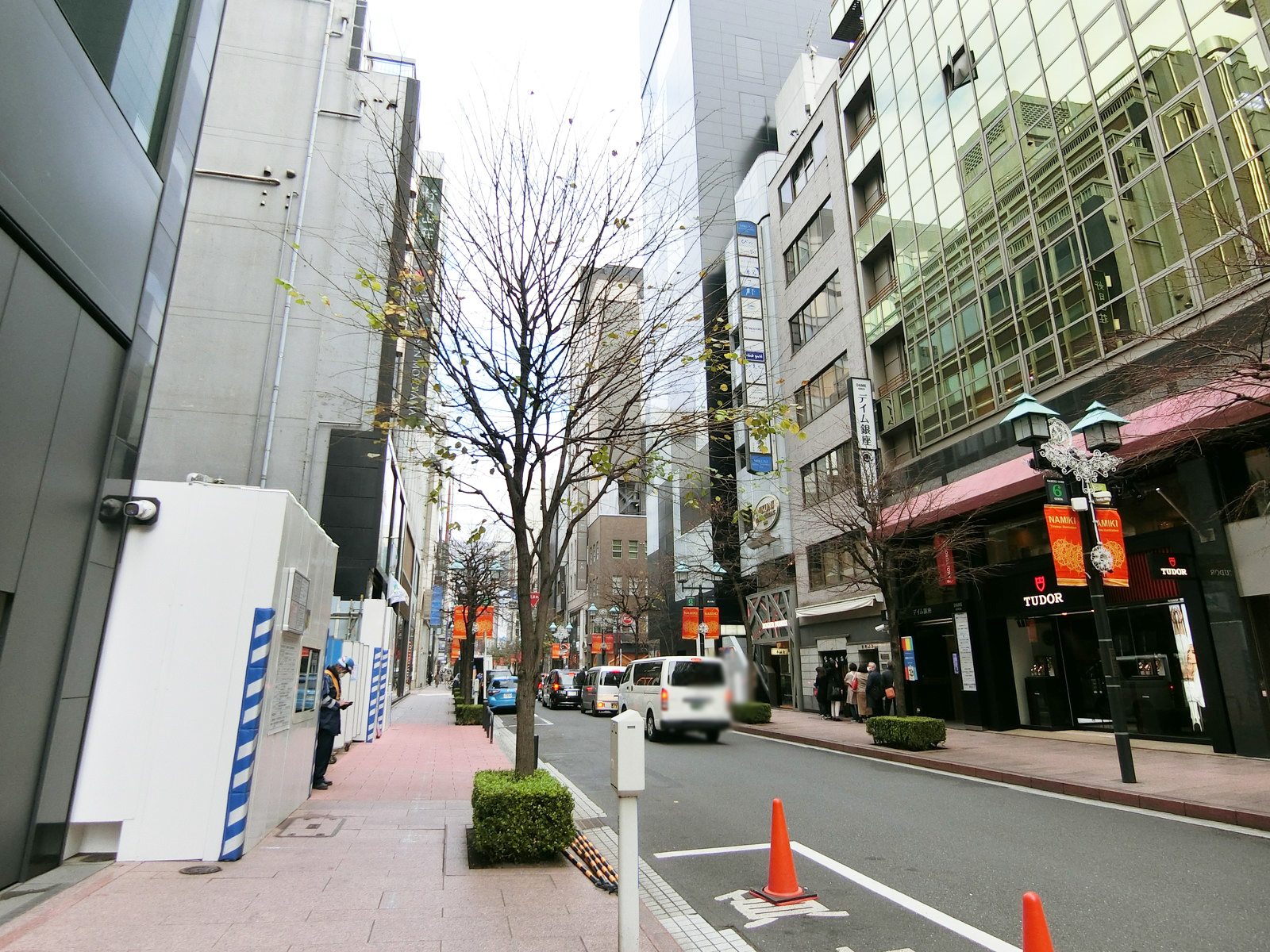 第二岩月ビル前面の並木通り