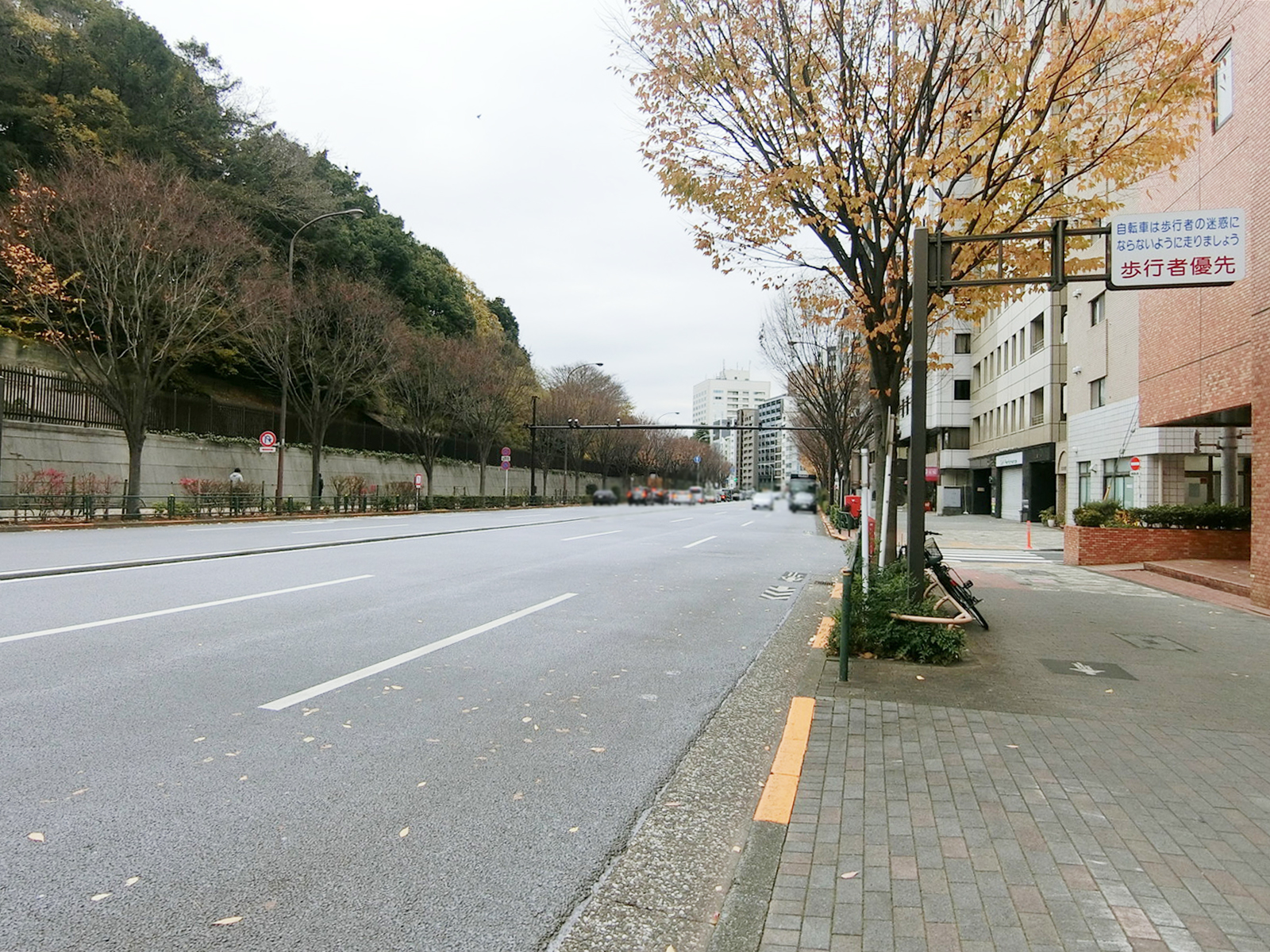 ニューハイム坂町前面の靖国通り