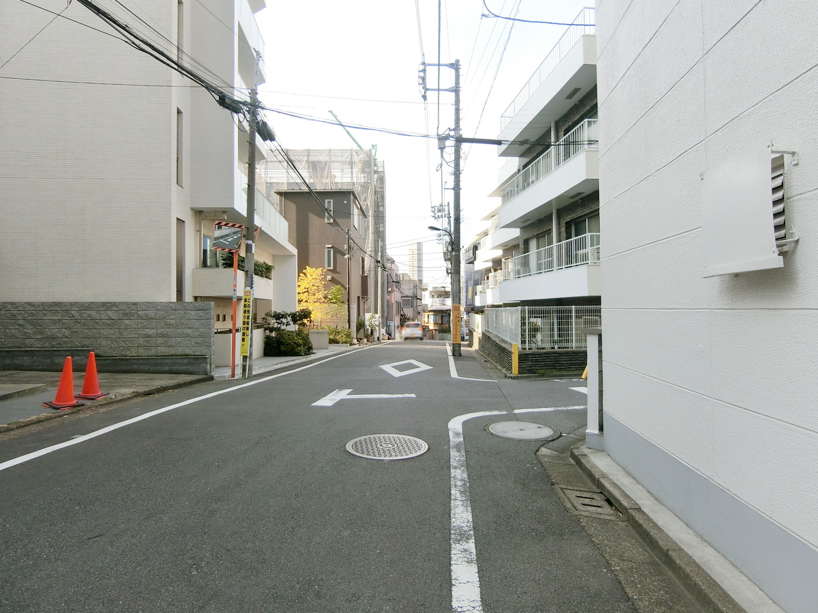 ピュア四谷前面の通り