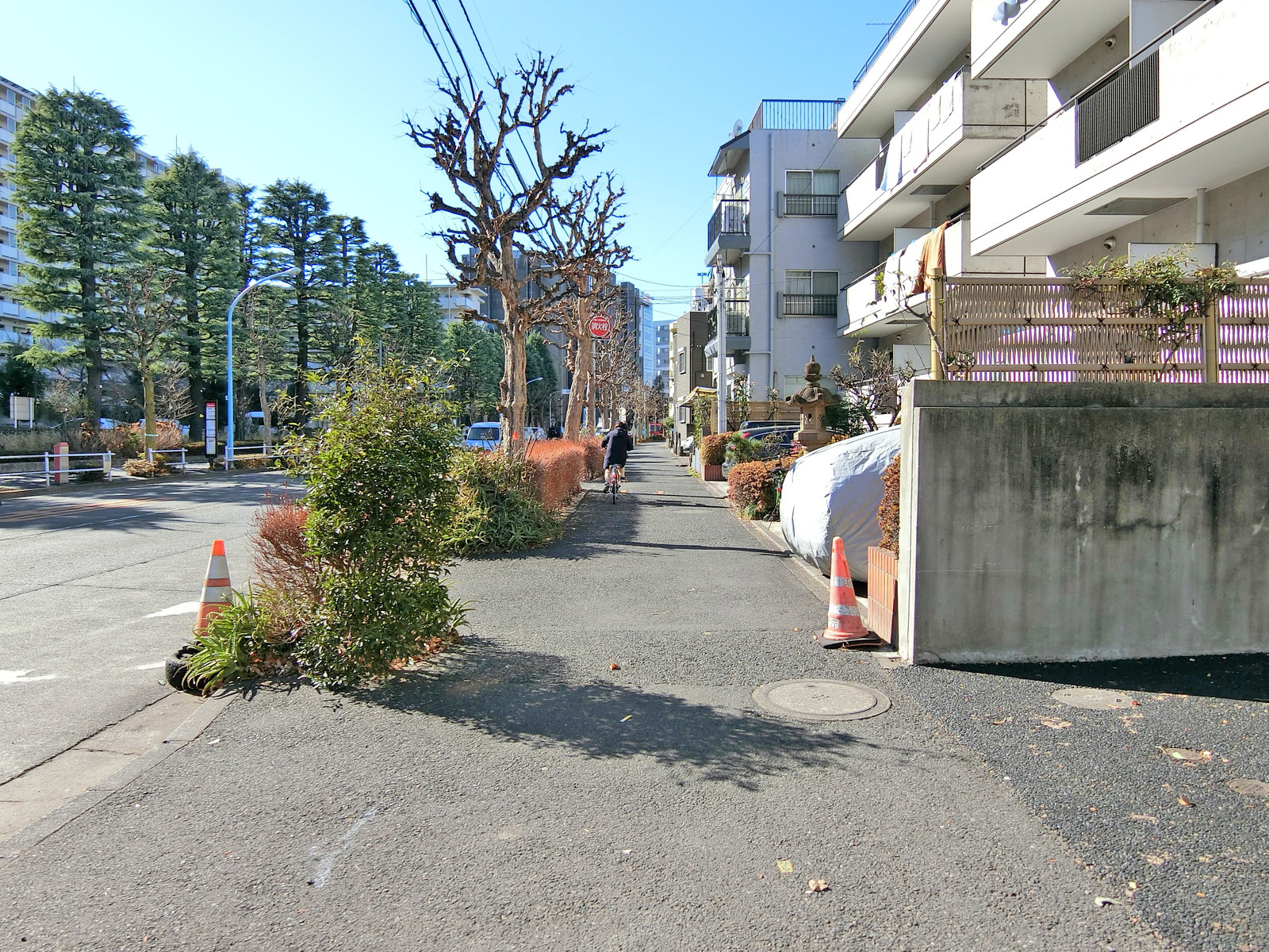 MOビル前面の通り