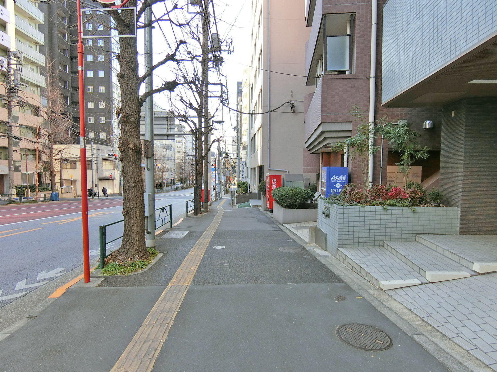 富士見坂ビル前面の通り