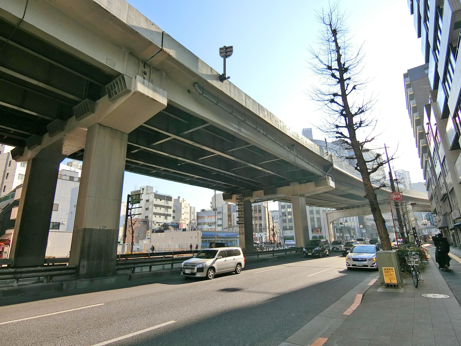 昭和通り沿いに立地