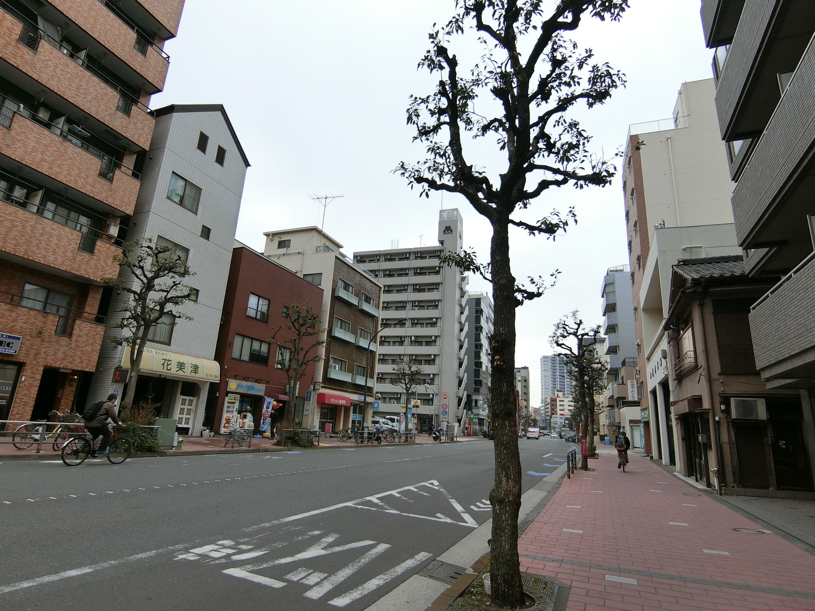 米山ビル前面の通り
