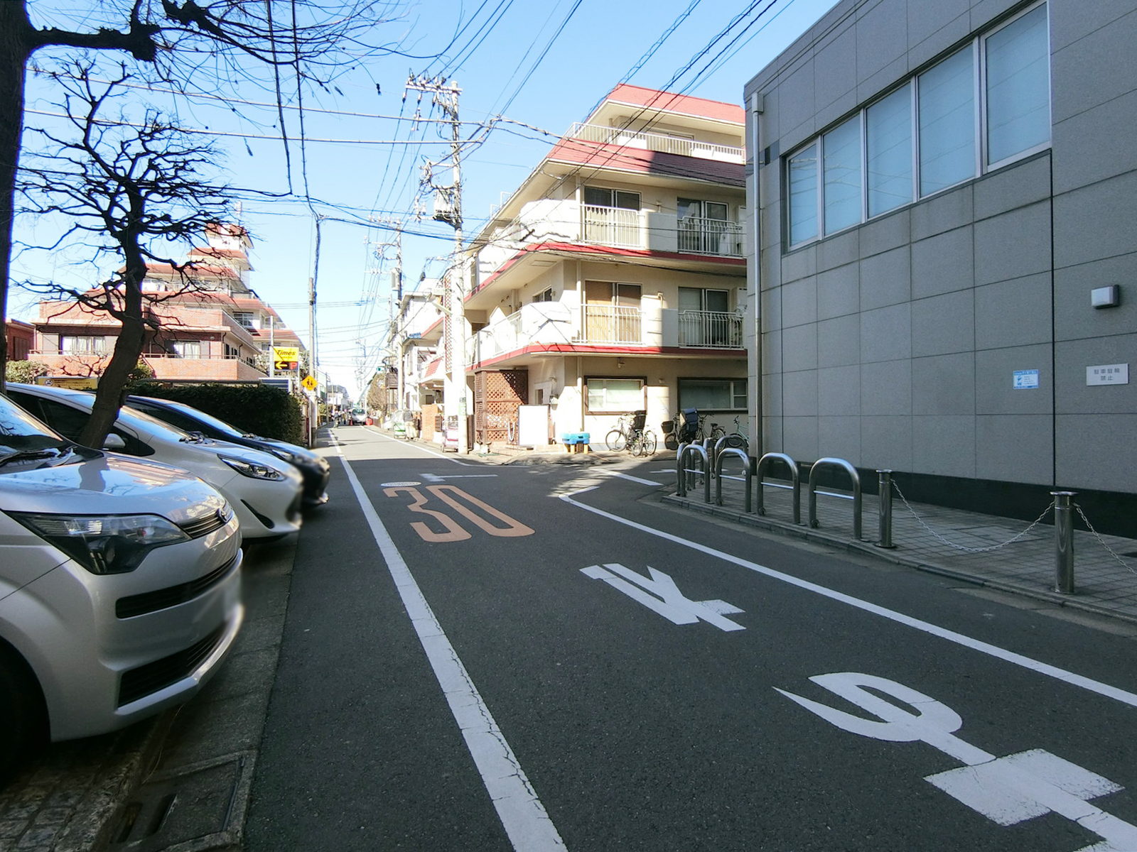 ロックダムコート前面の通り