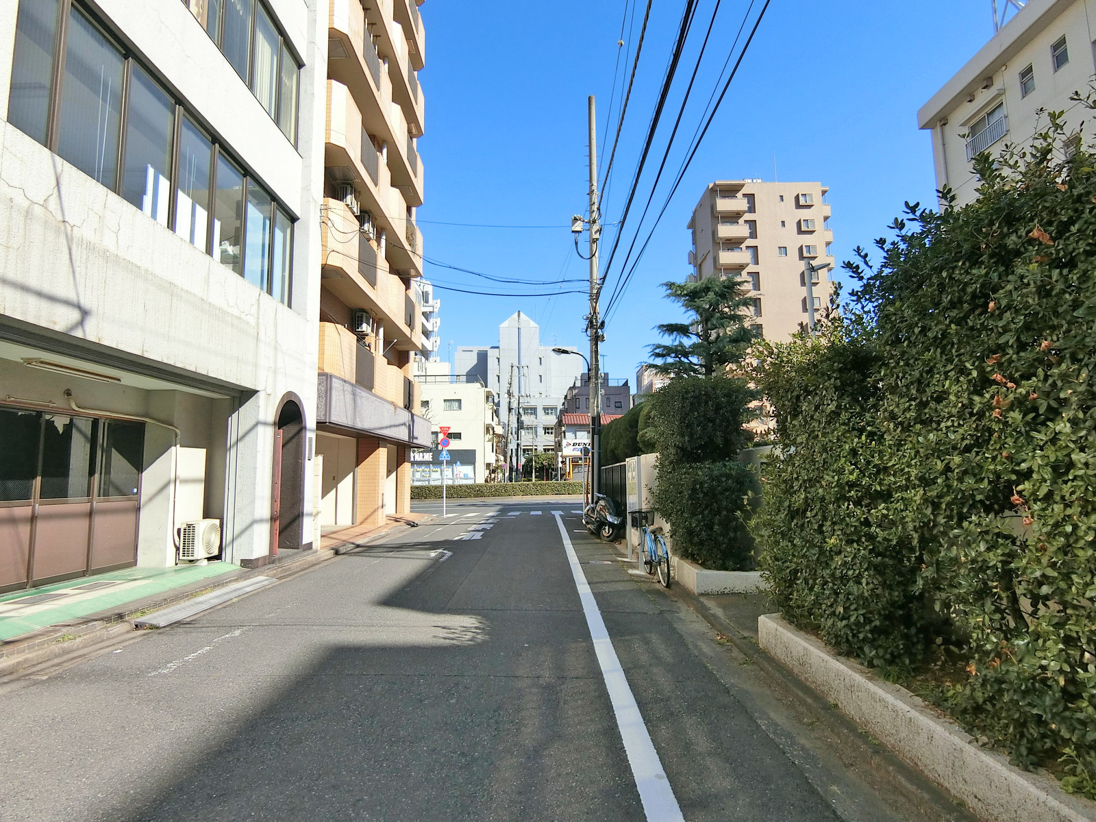 第2浦野ビル前面の通り