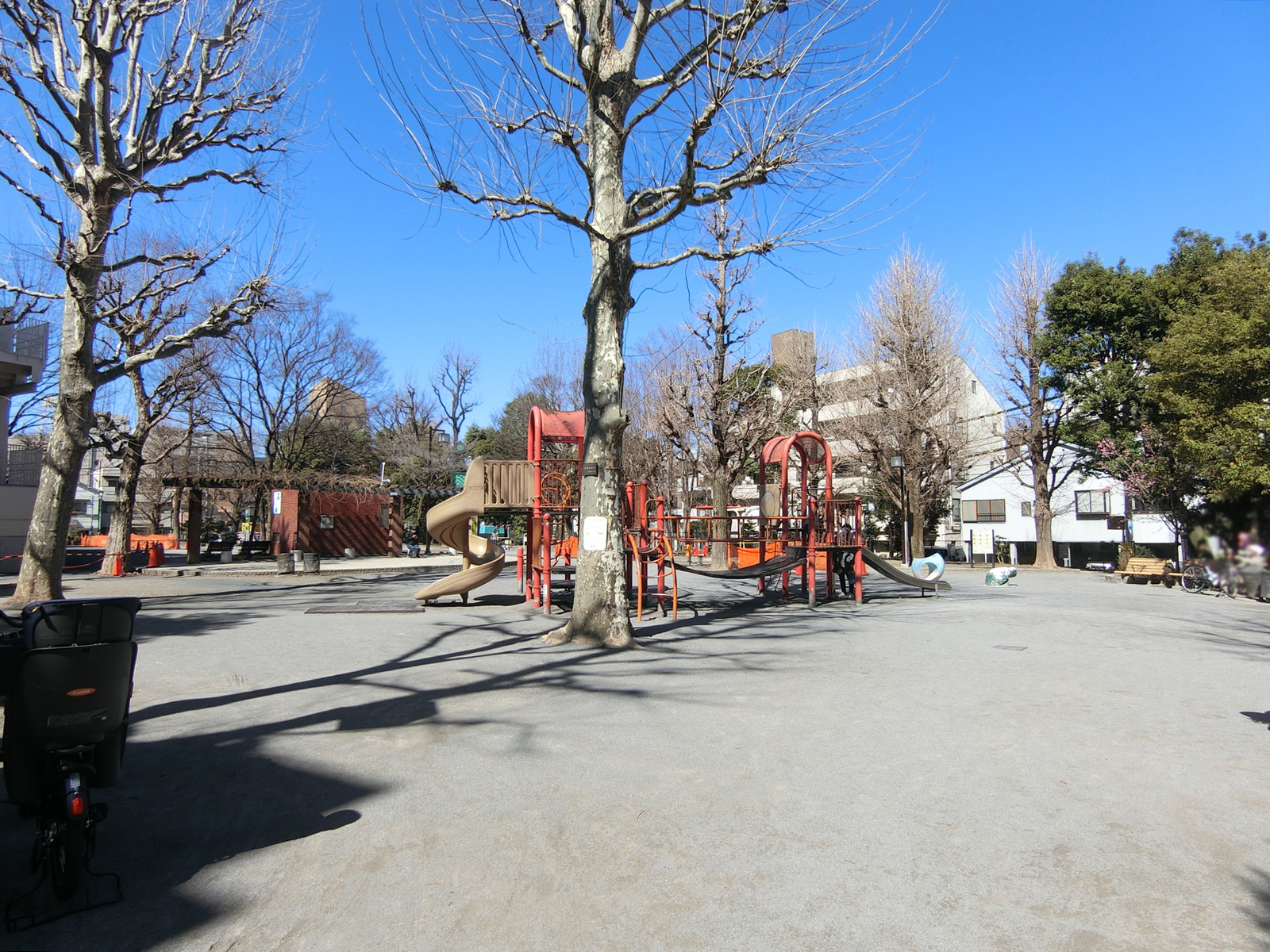 近くの新宿区立鶴巻南公園
