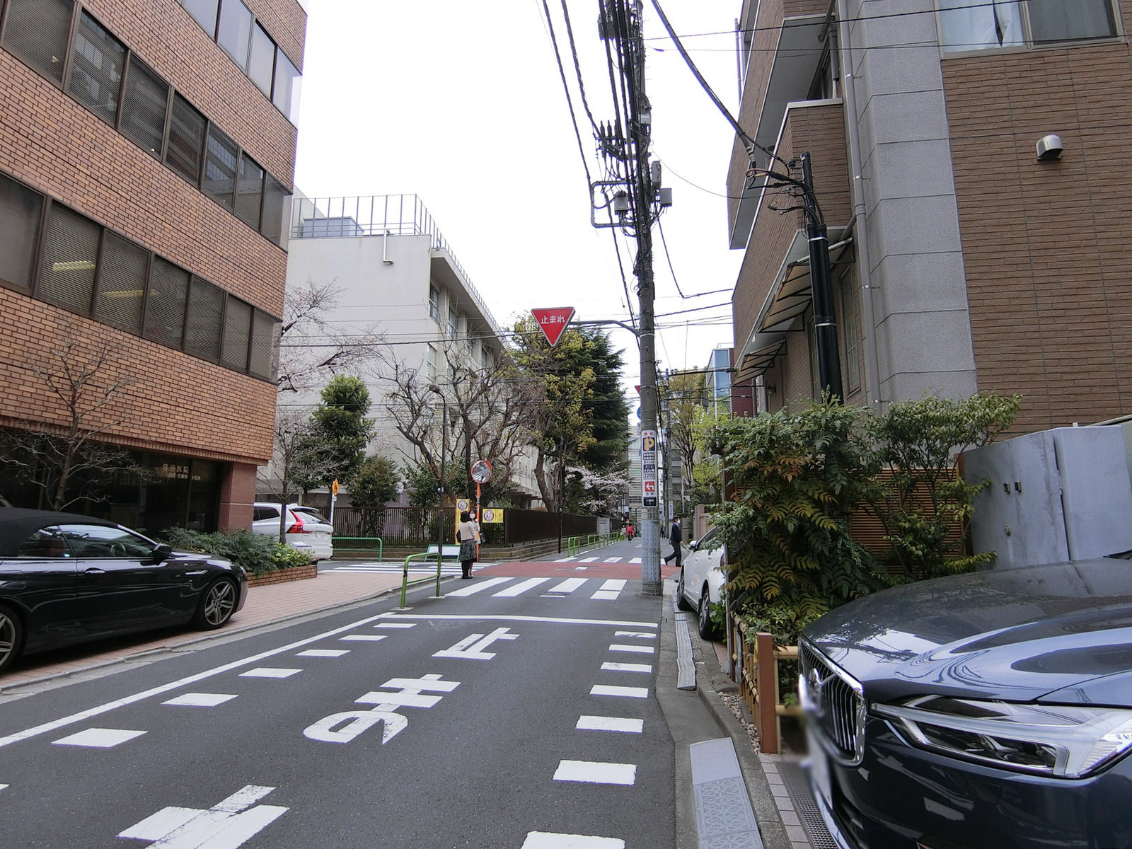 オフィスビル前面の通り