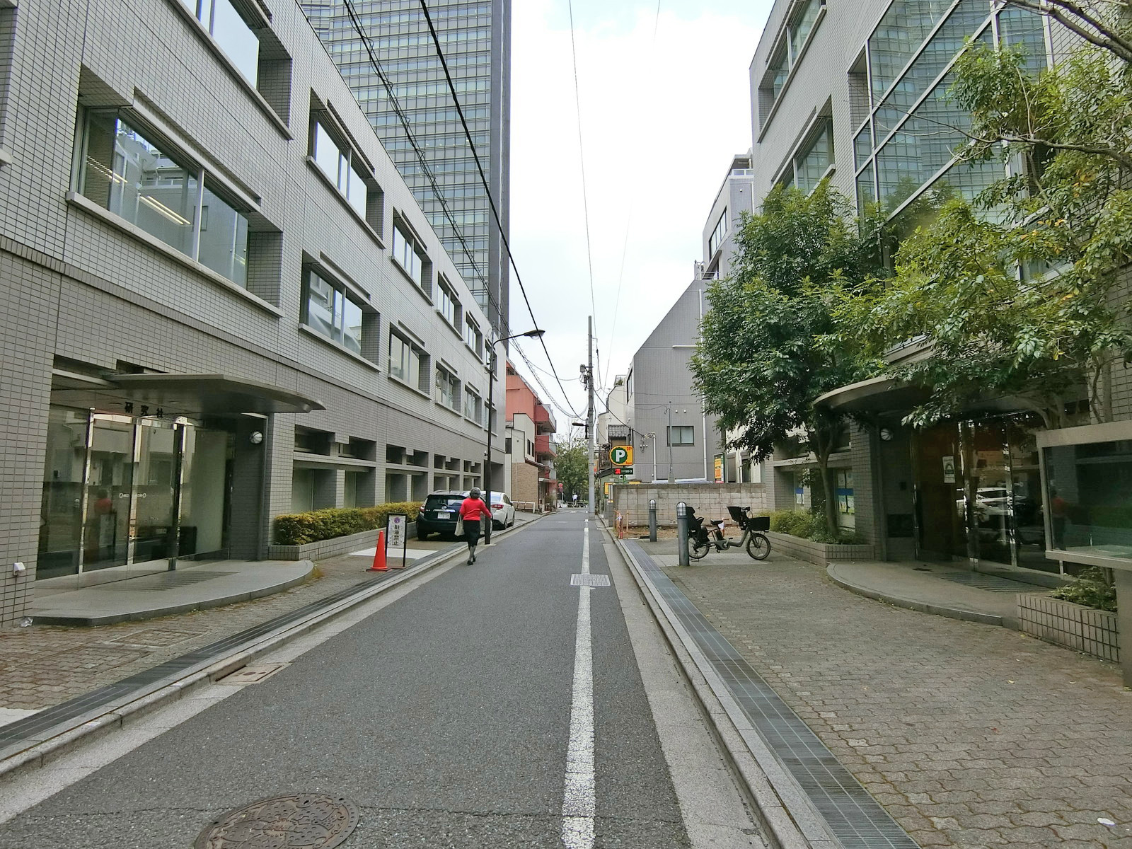 研究社富士見ビル前面の通り