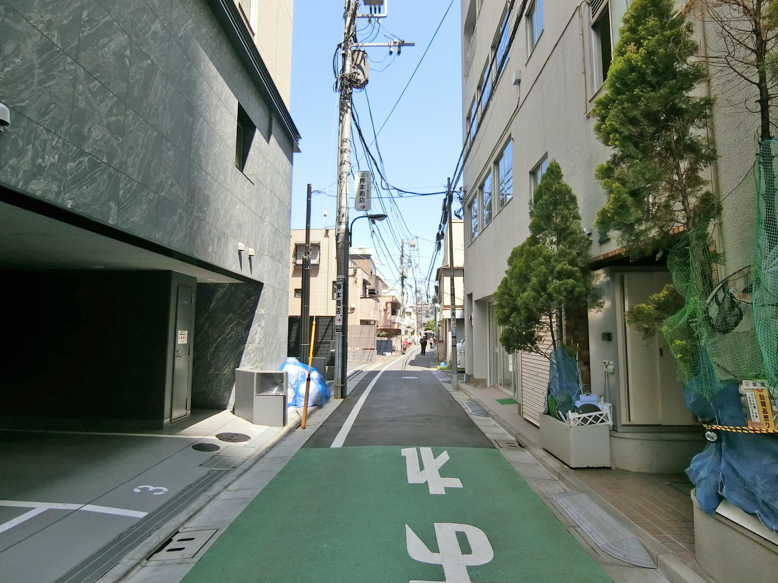 本堂ビル前面の通り