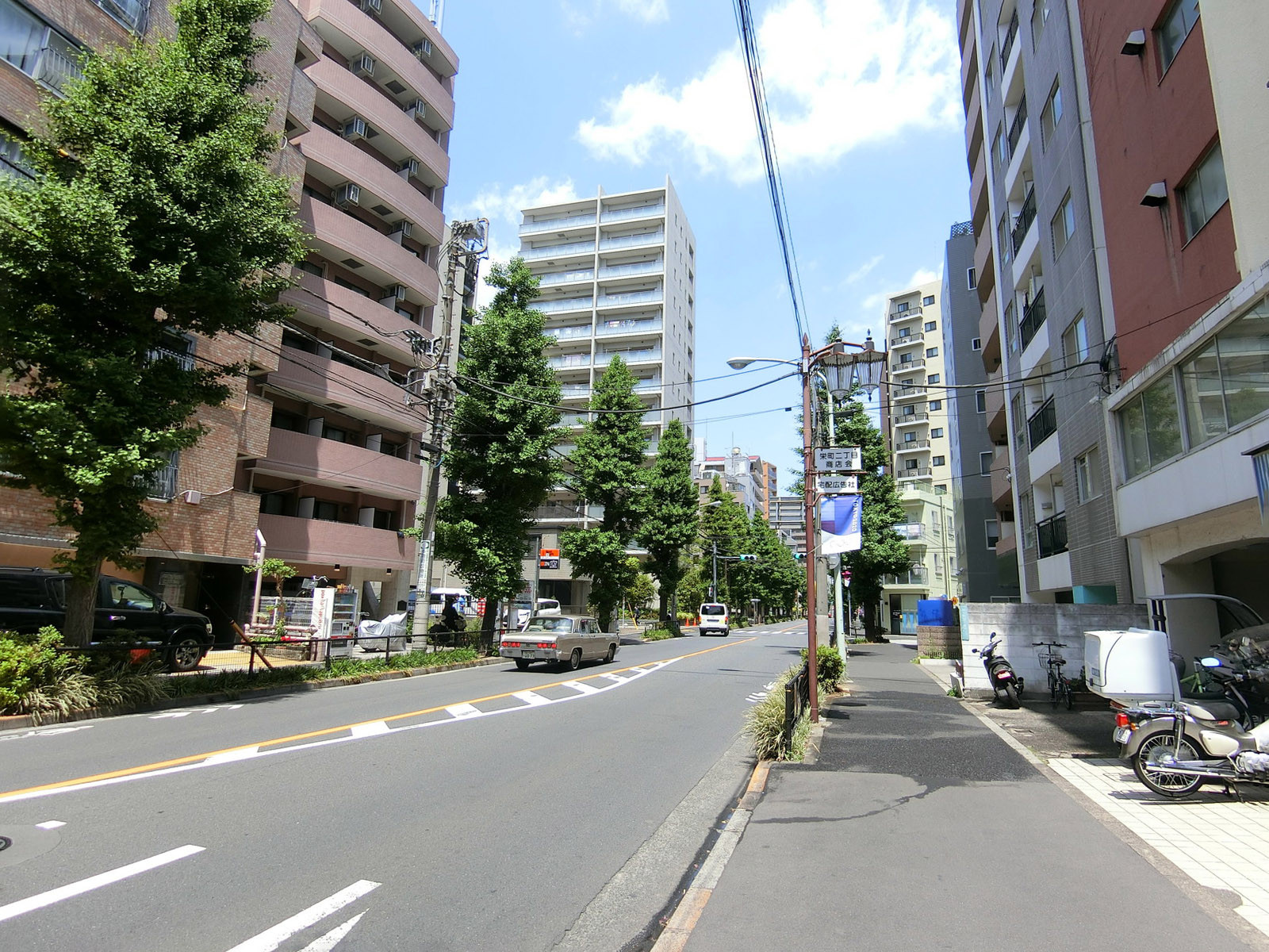 南中野天野マンション前面の中野通り