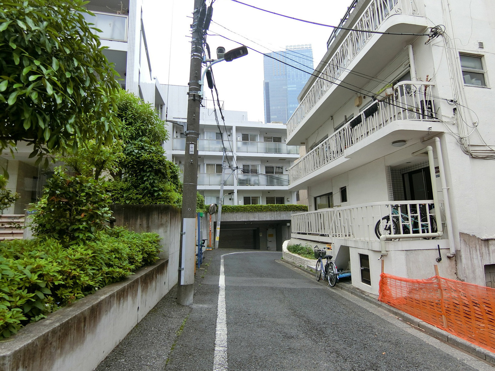 富士ハイツ前面の通り