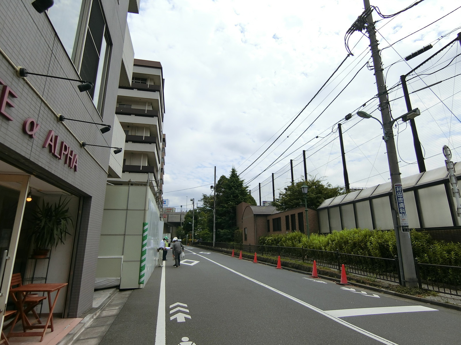 浜町公園ビル前面の通り