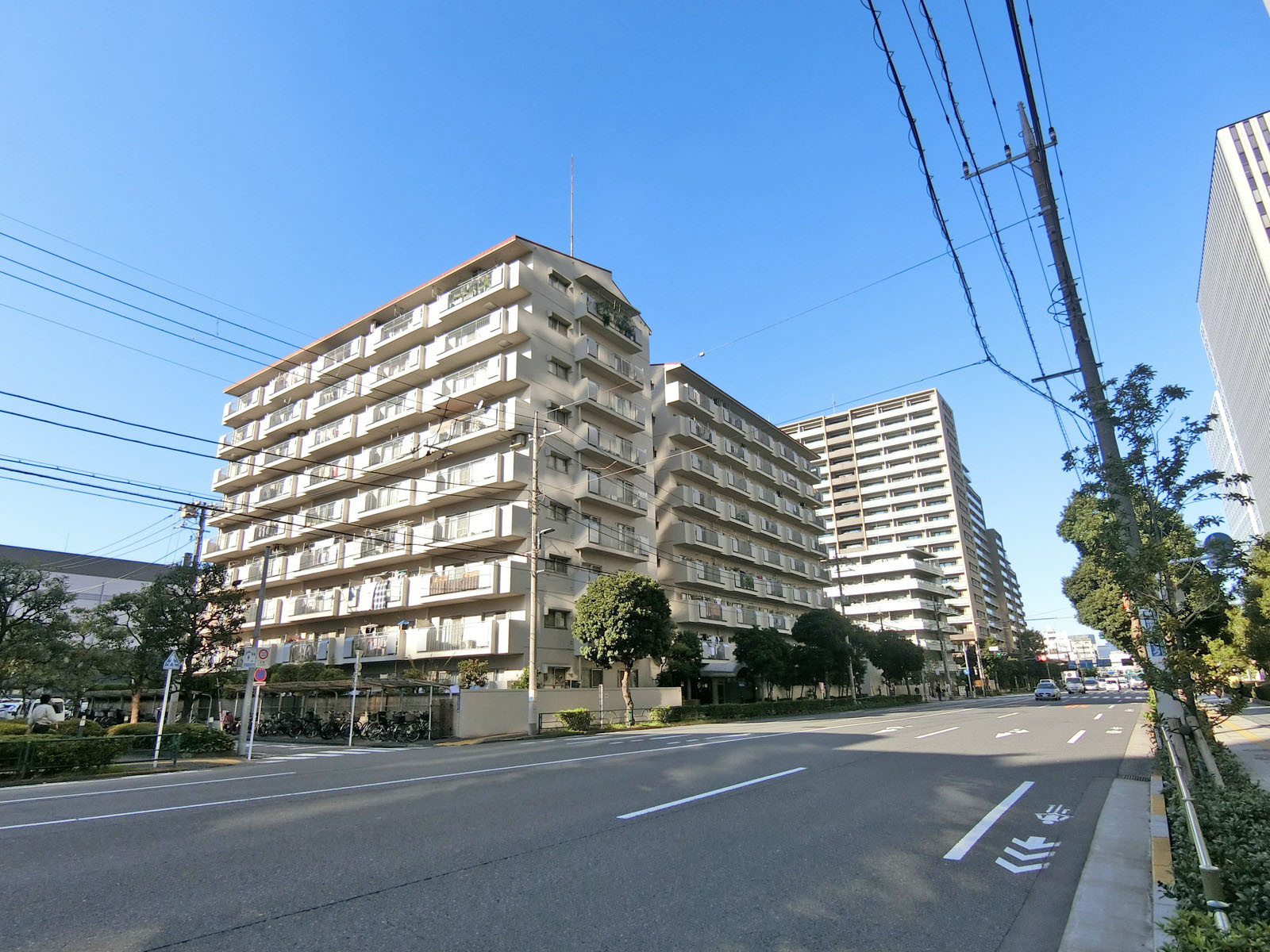 海岸通り沿いに立地