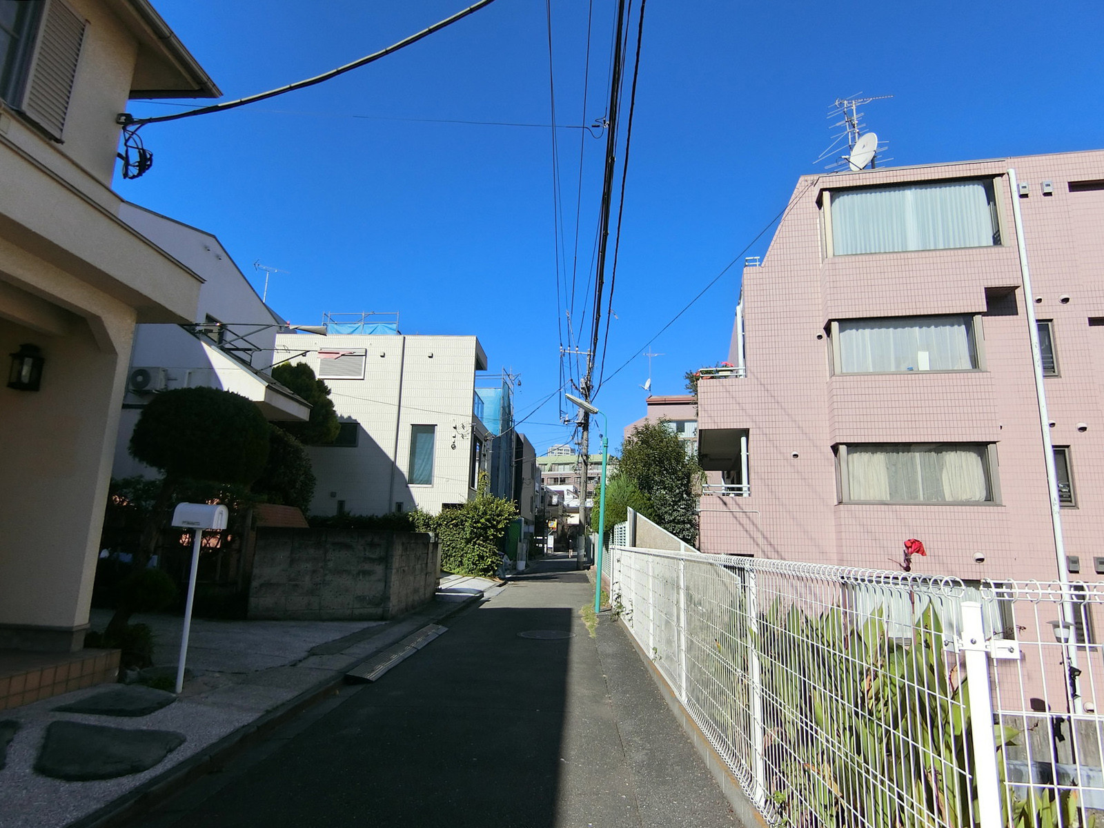 桜井ハウスB棟前面の通り