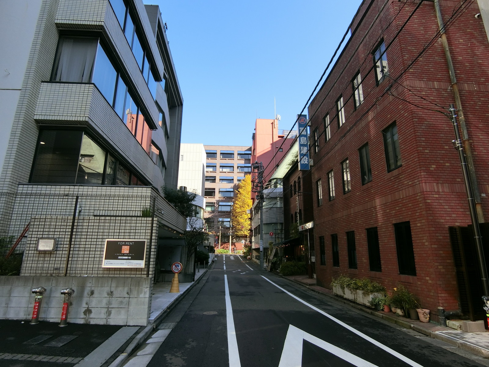 青山エイティーンビル前面の通り