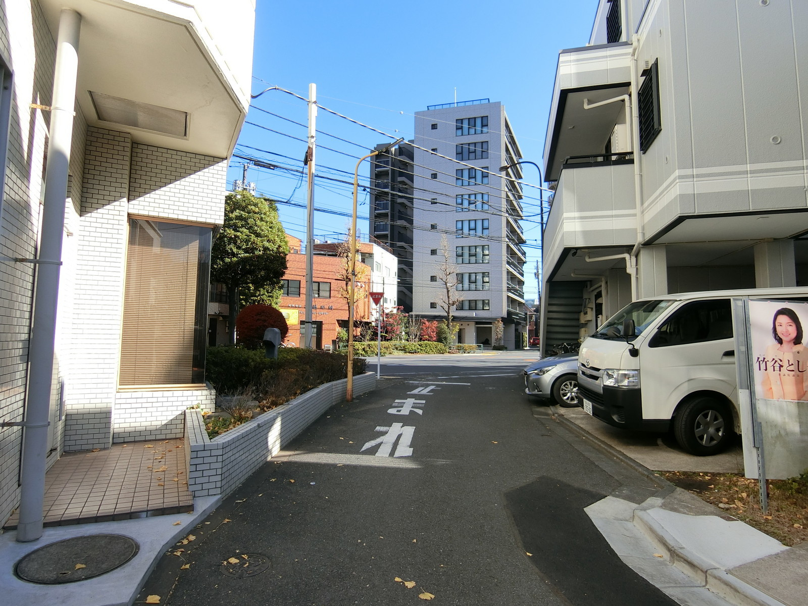 コーポエクセル前面の通り