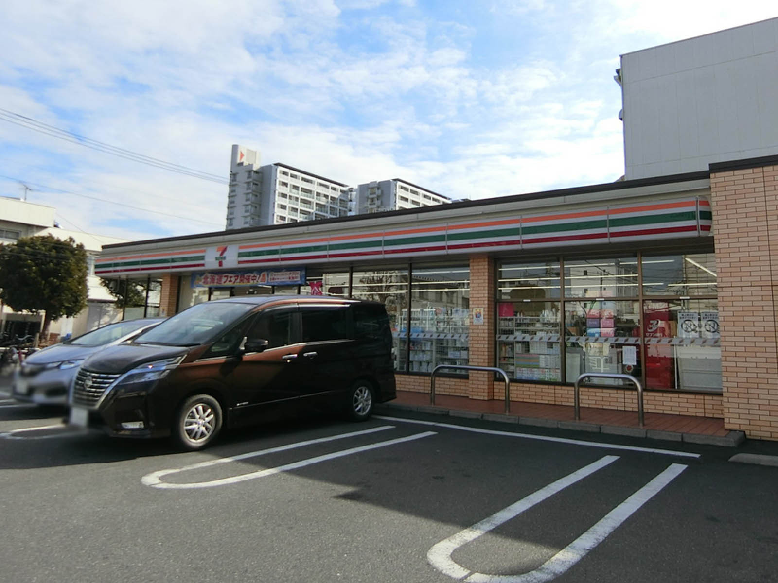 徒歩3分のセブンイレブン