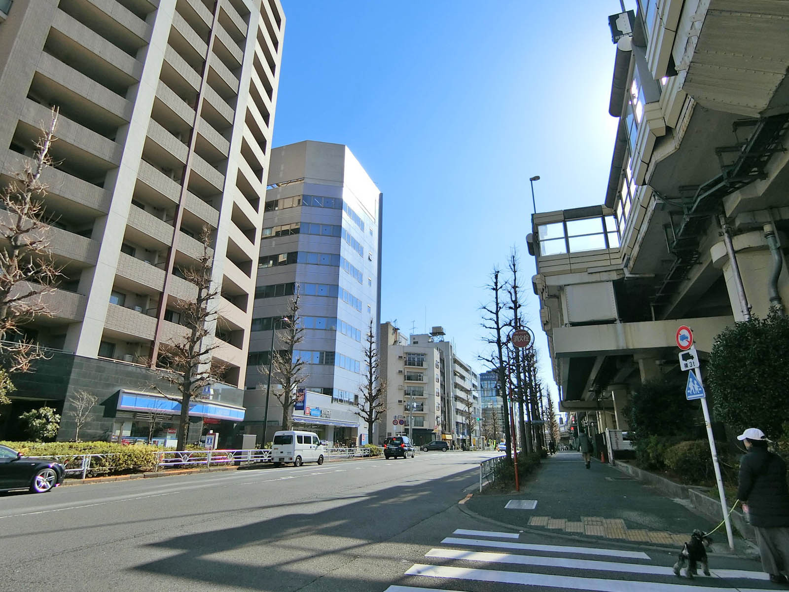 付近の首都高速道路沿い