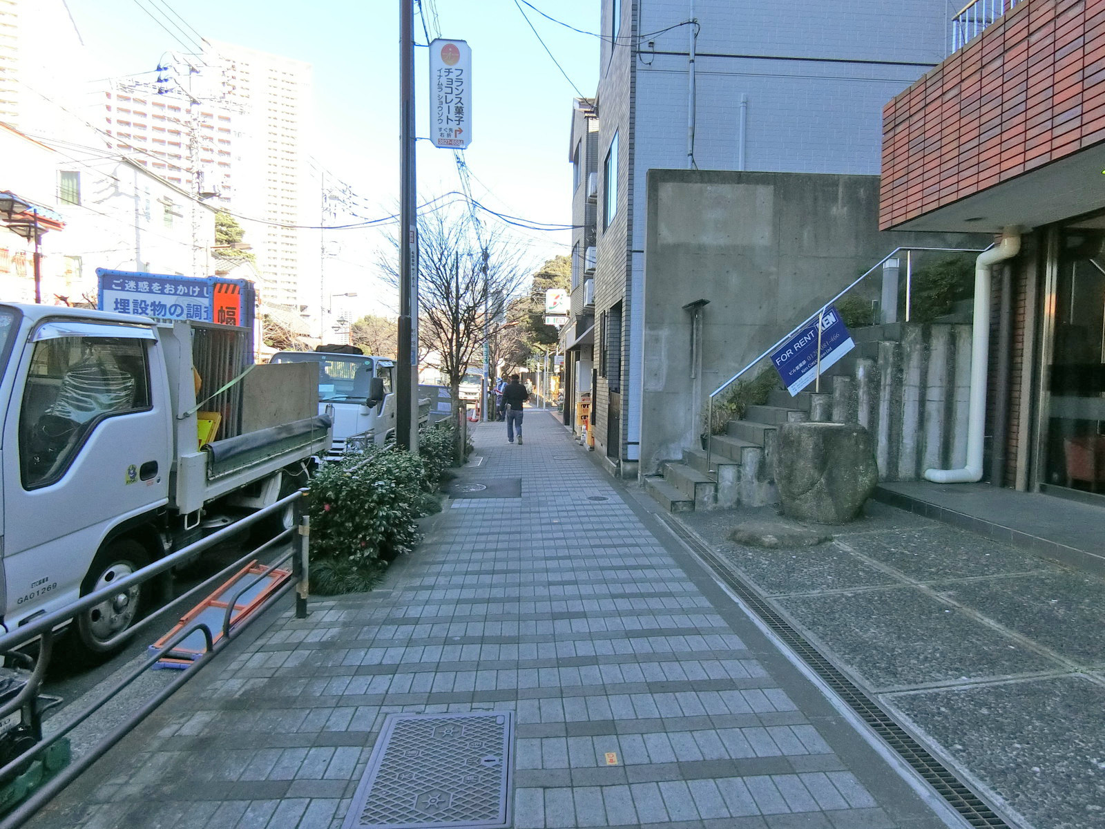 谷中ホームズ前面の通り