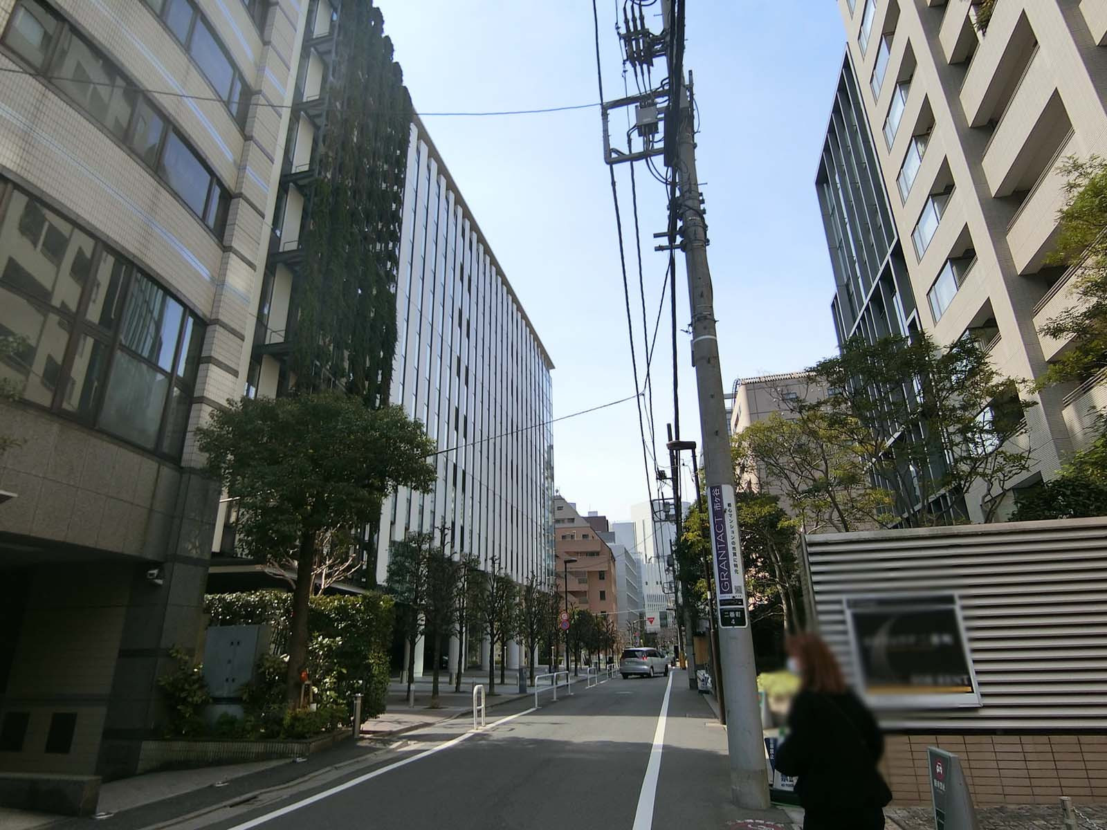 二番町センタービル前面の通り