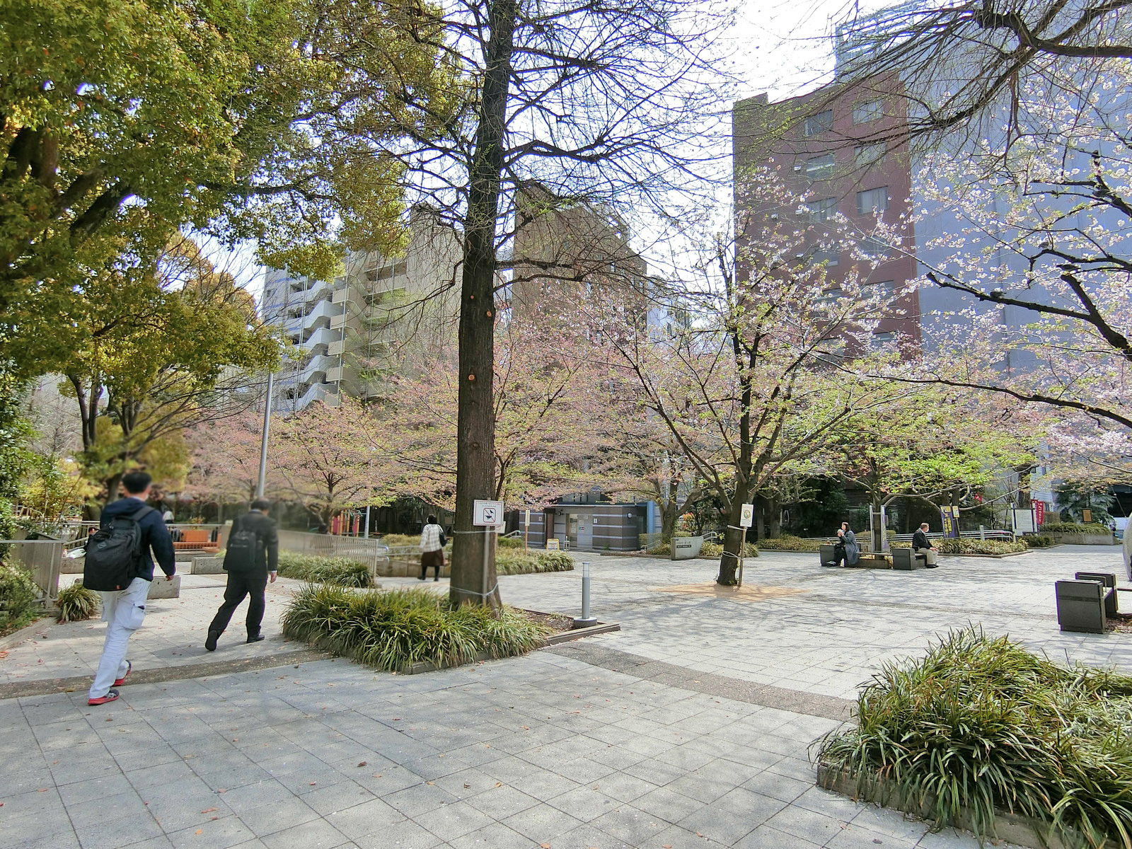 徒歩2分の中央区立桜川公園