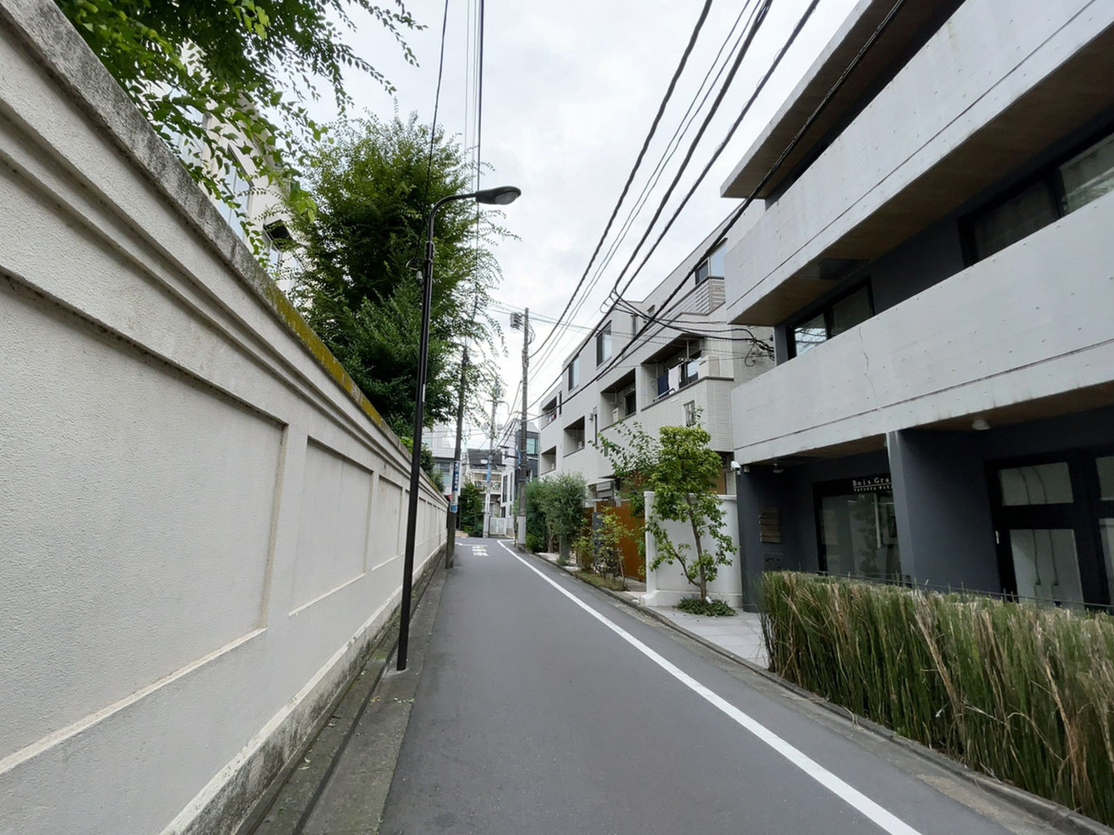 Bois Grand 四谷若葉前面の通り