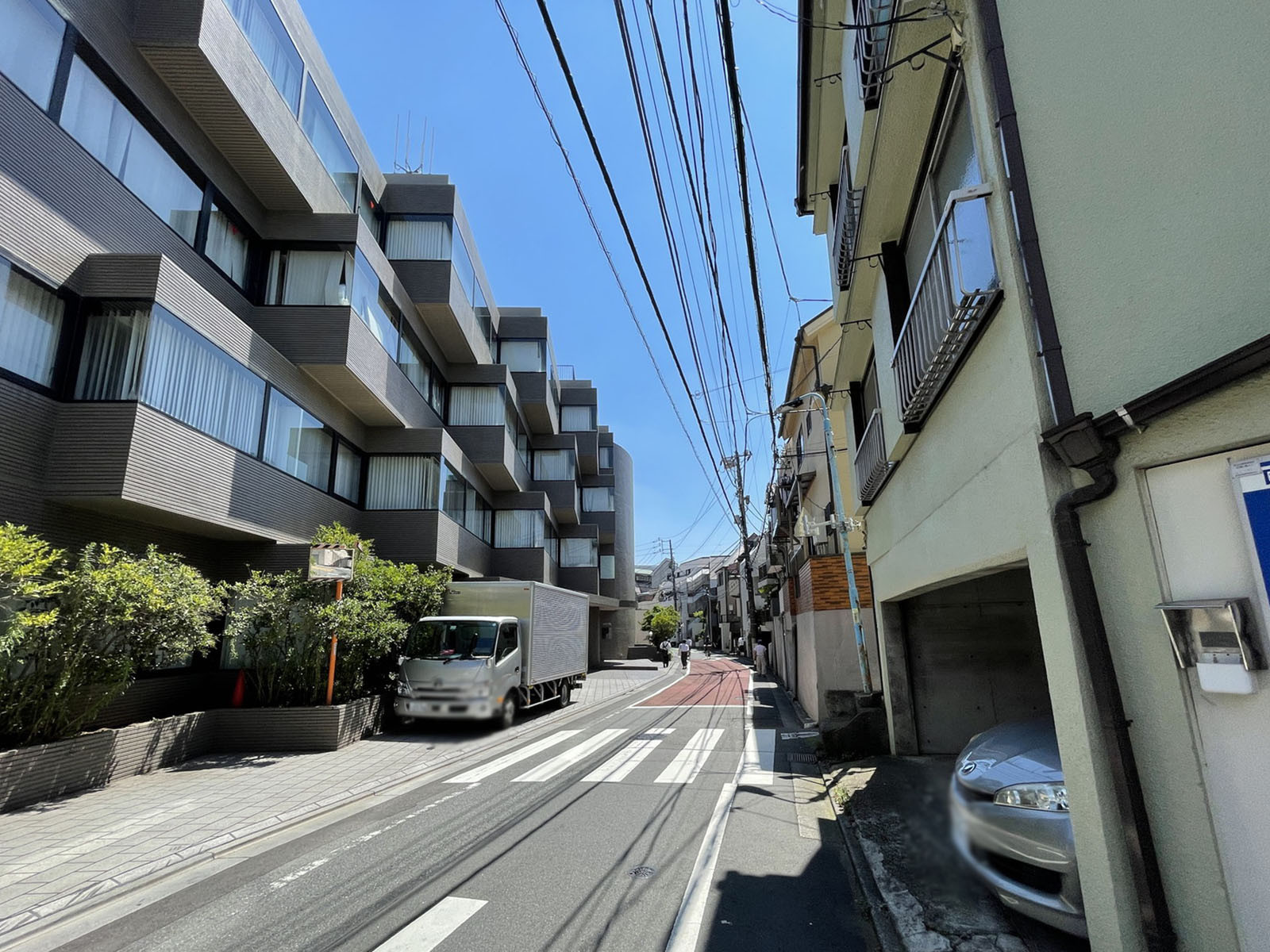サクセス高田馬場ビル前面の通り