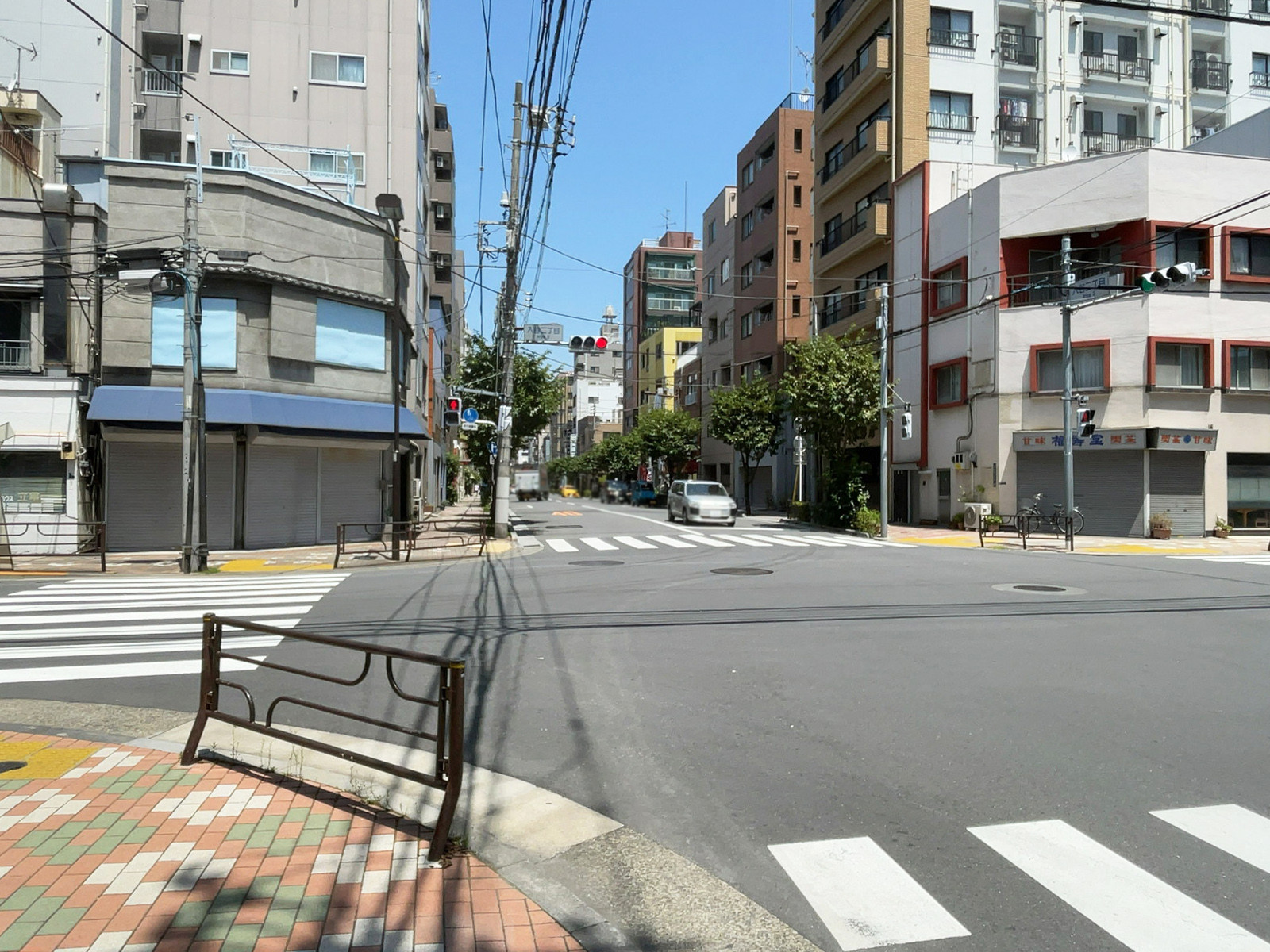廣野第2ビル前面の一葉桜・光月通り
