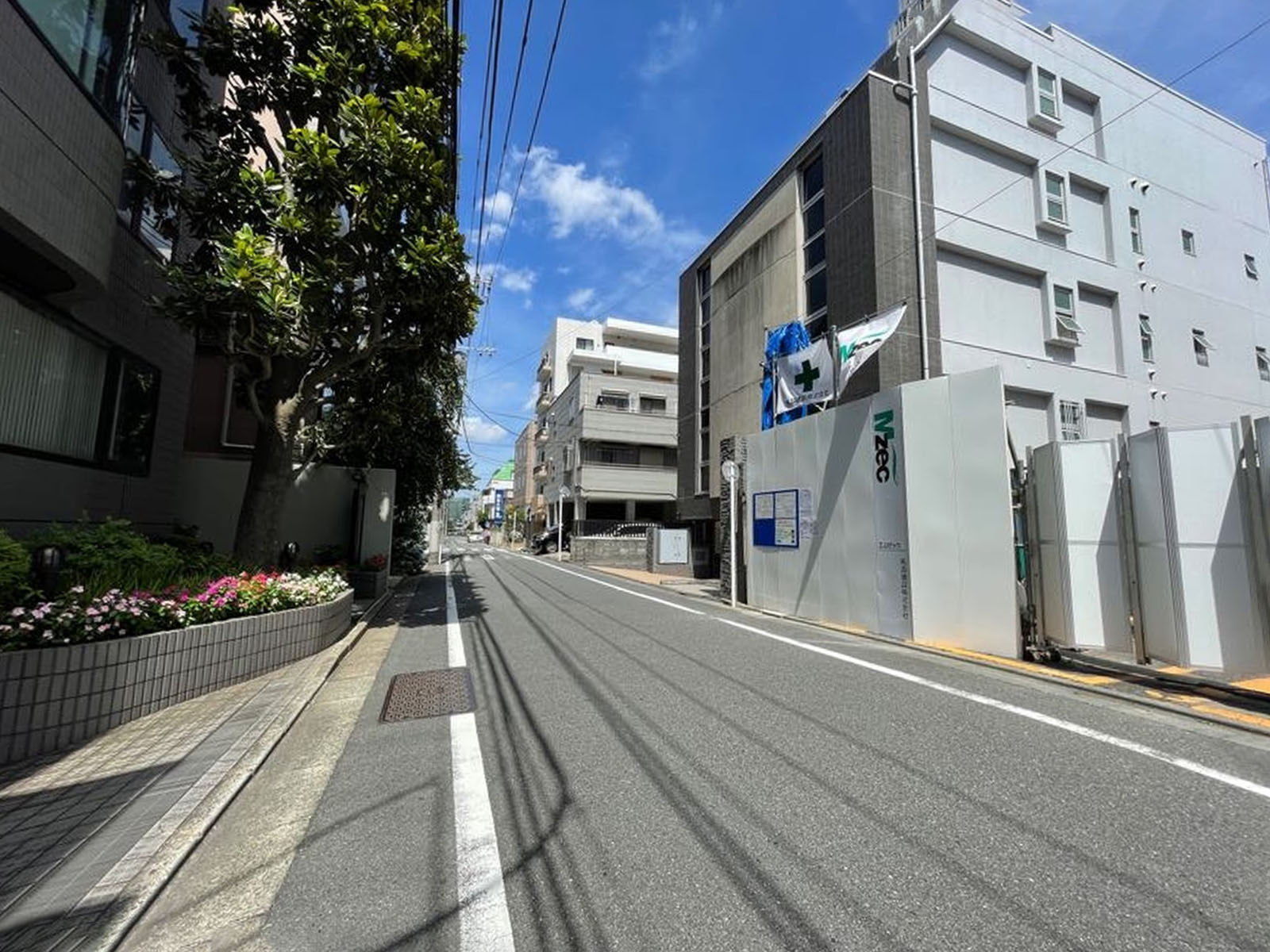 MAGNOLIAビル前面の道路