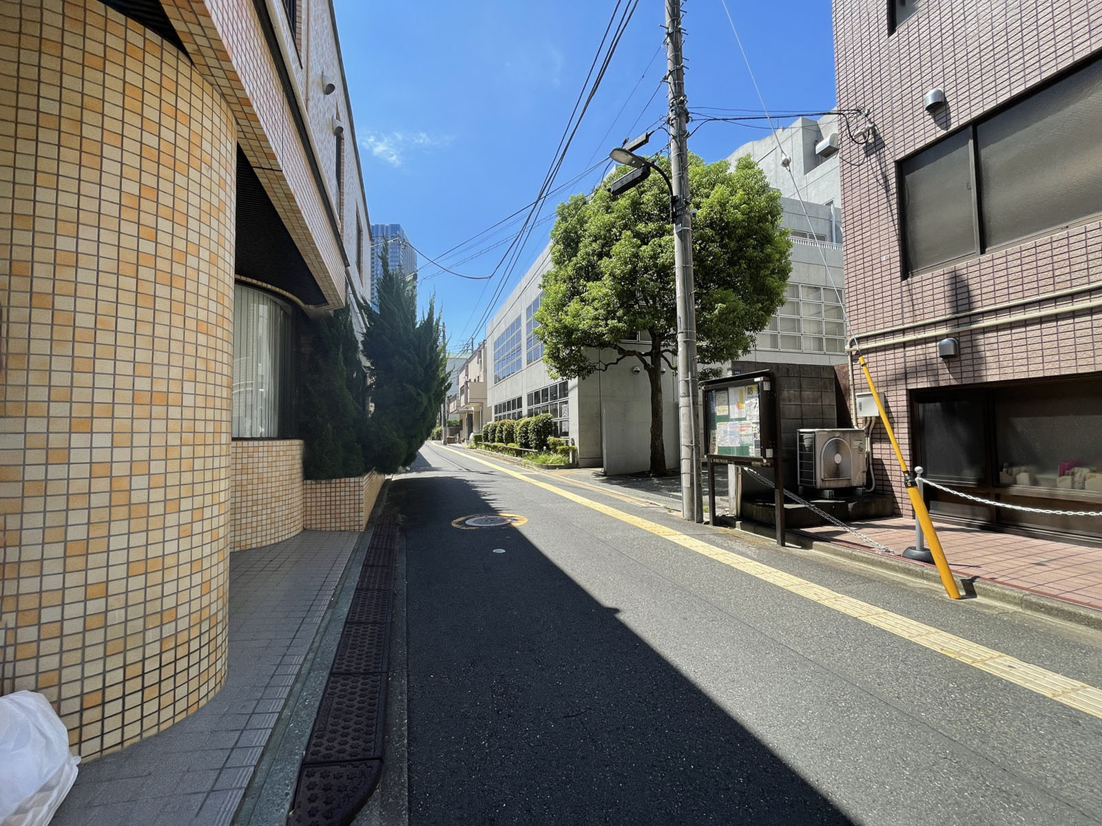 ボヌール青山ビル前面の通り