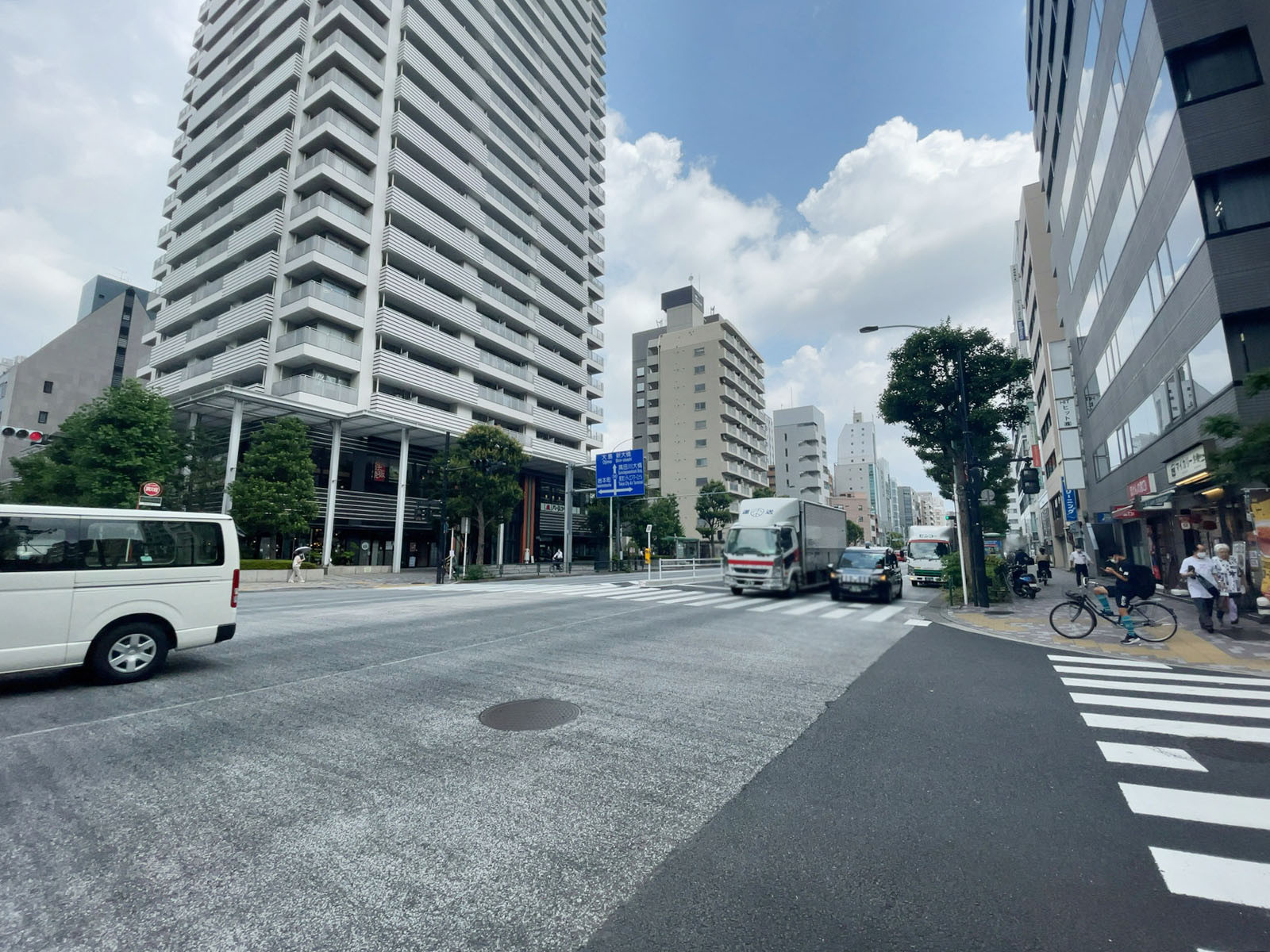 至近の新大橋通り