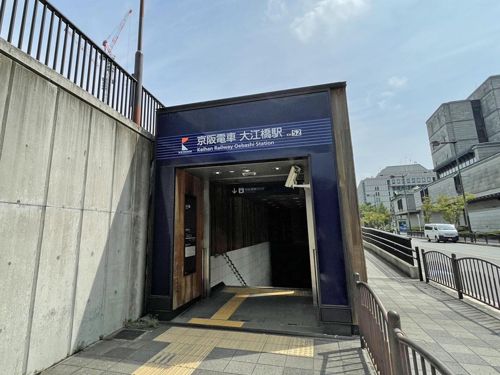 最寄りの「大江駅橋」