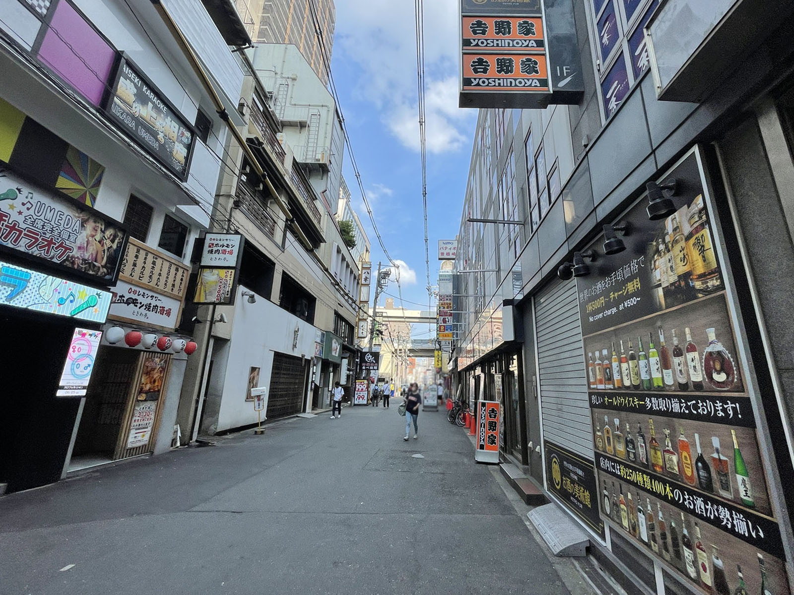 お初天神イーストビル前面の通り