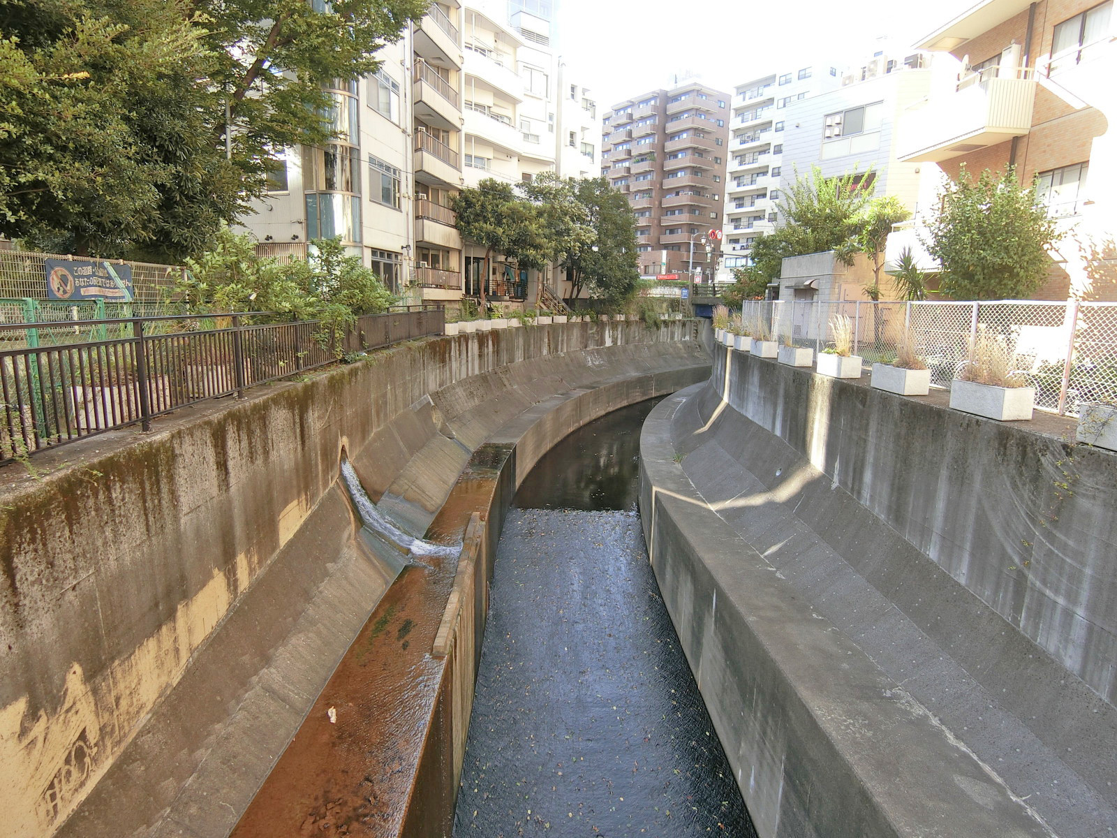 裏手を流れる渋谷川