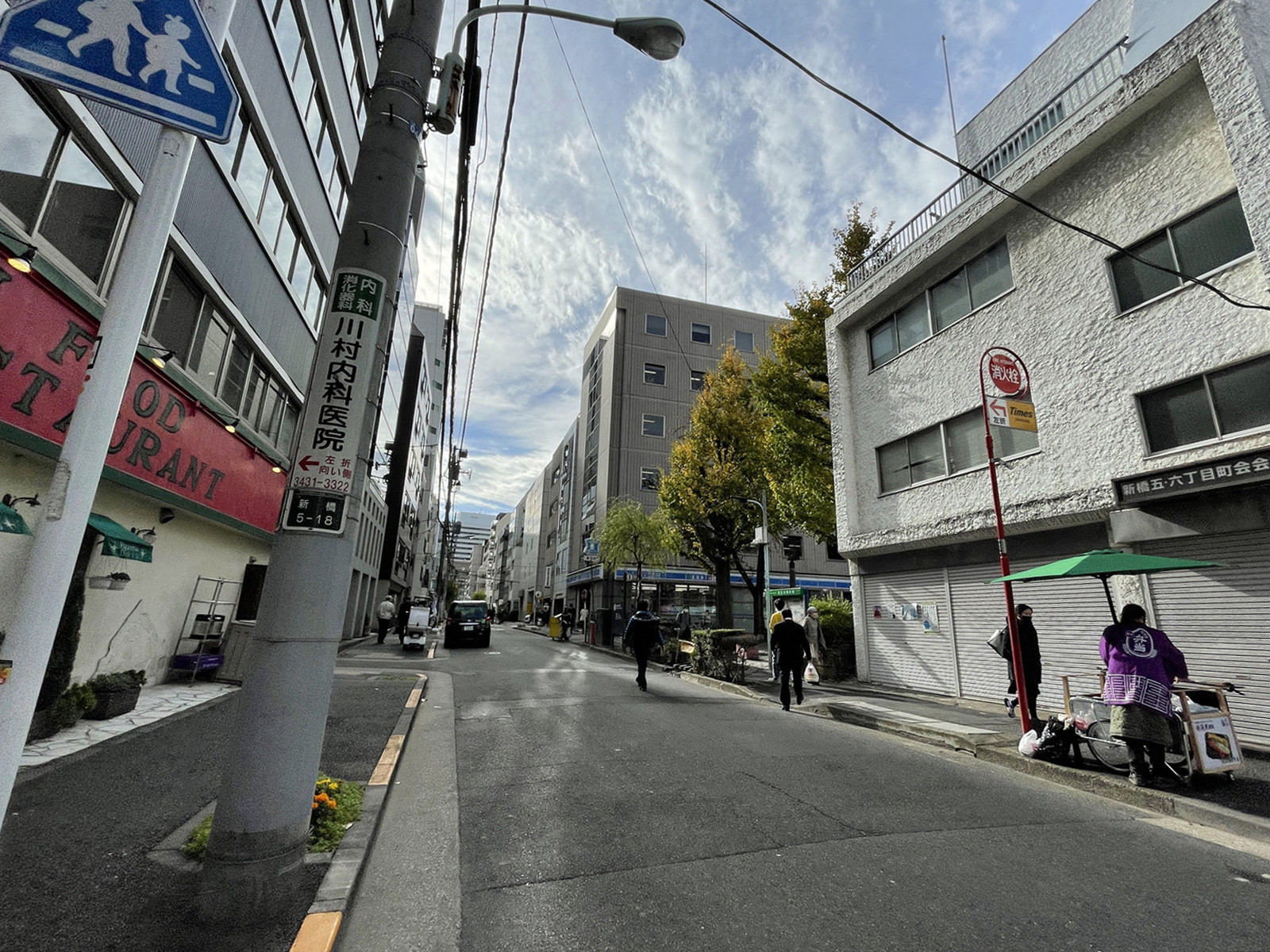 新橋パークプレイス前面の通り