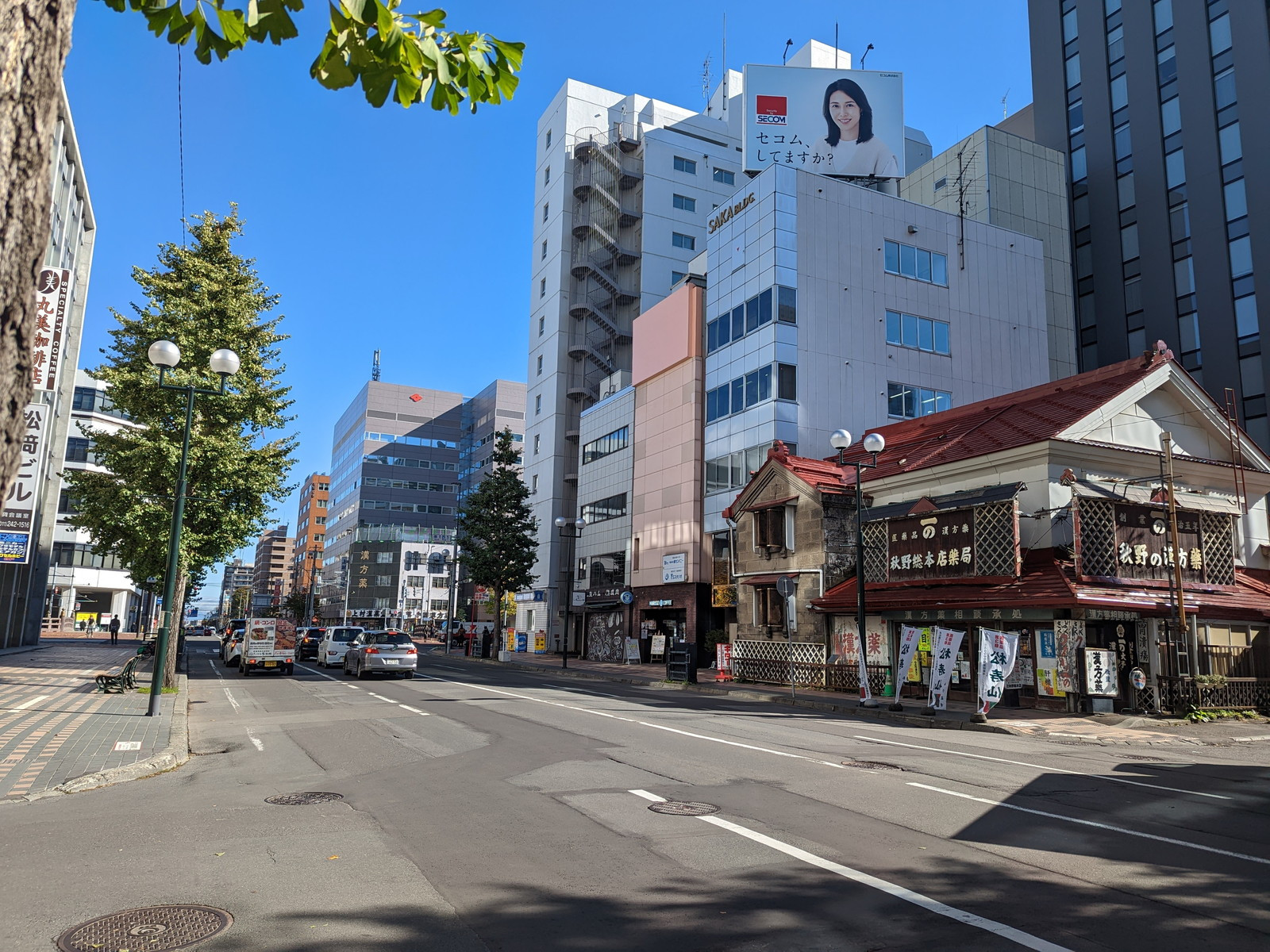 松崎ビル南一条前面の通り