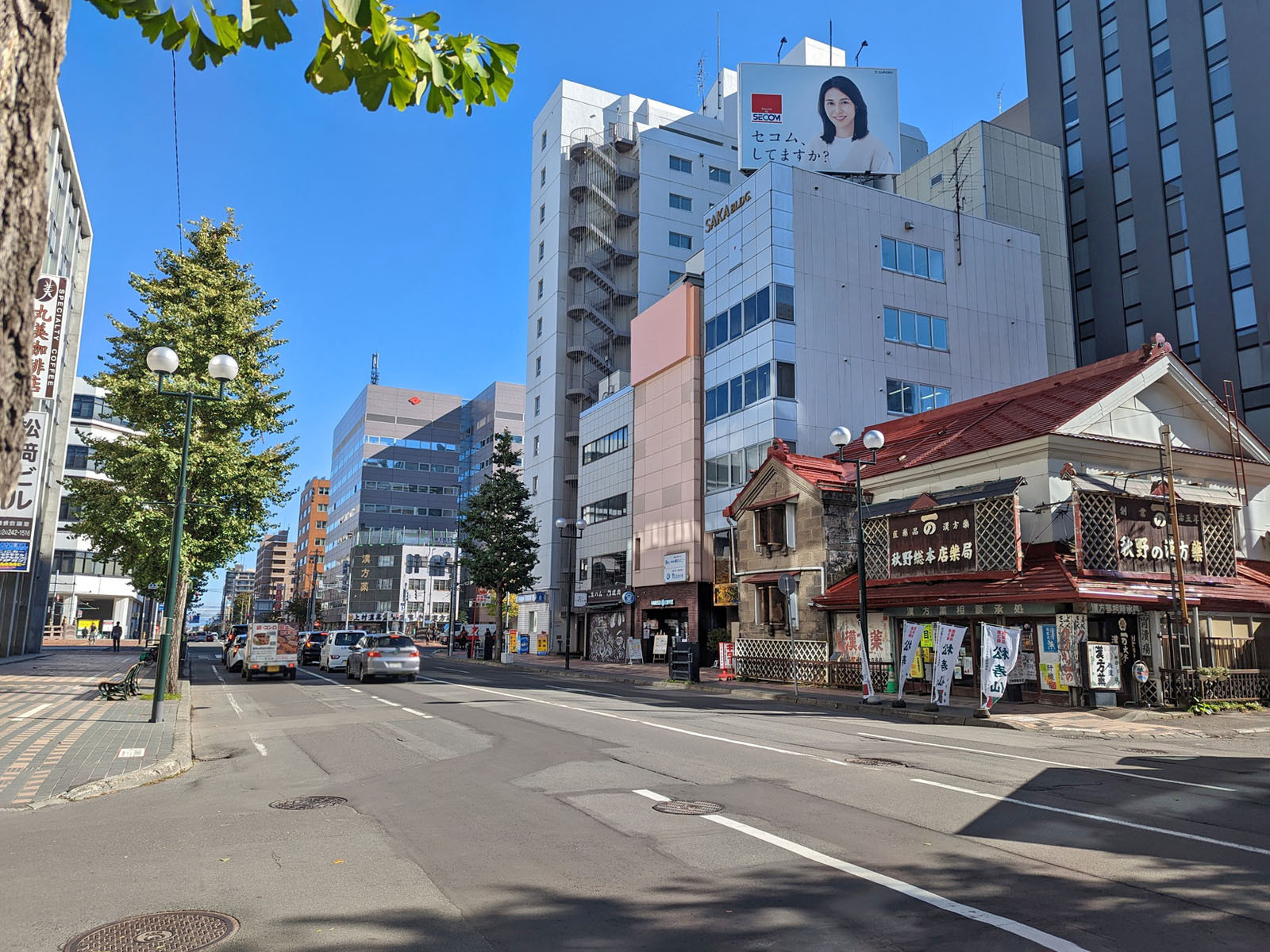 大成札幌ビル前面の通り