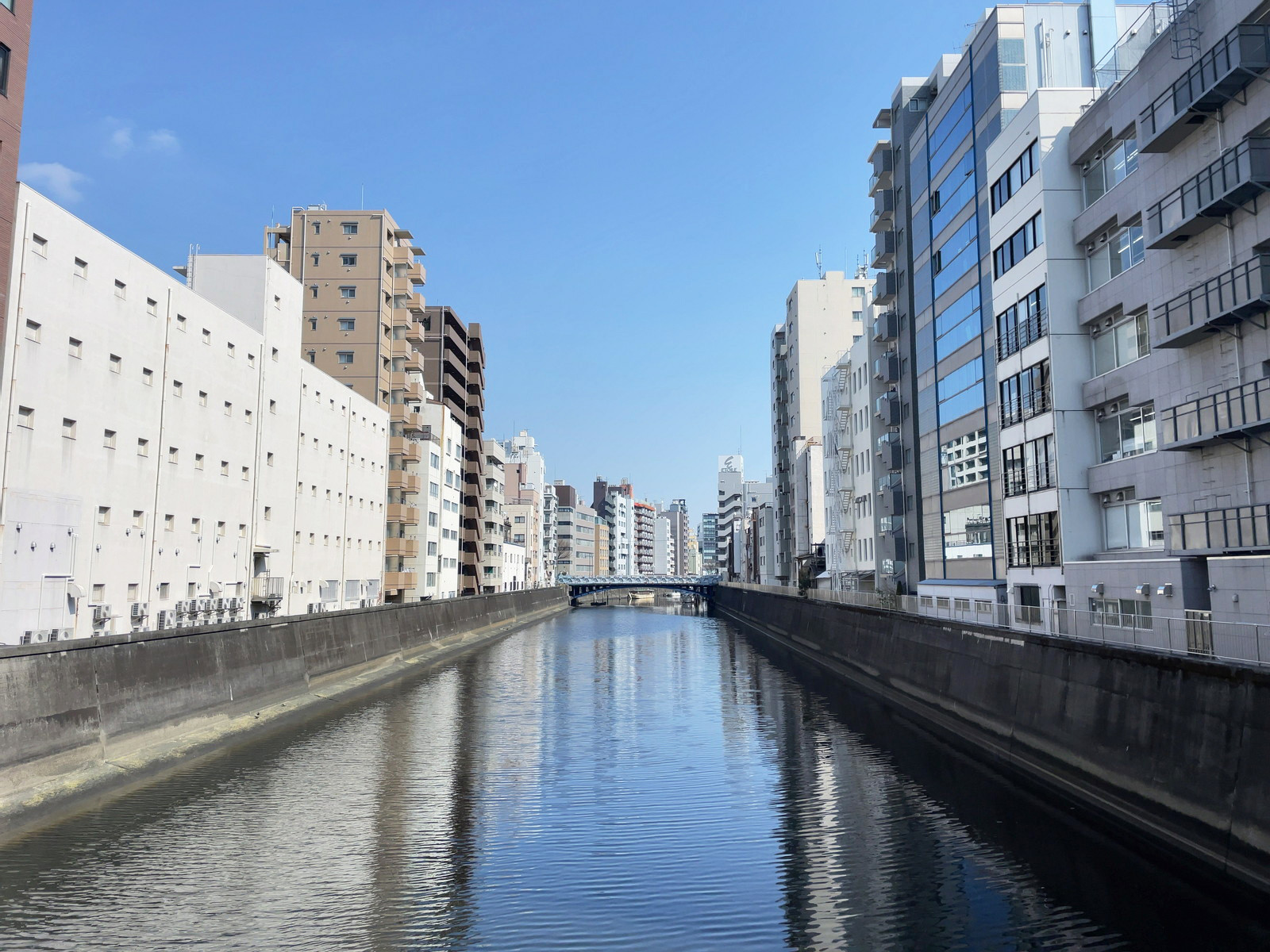 ビル裏には神田川